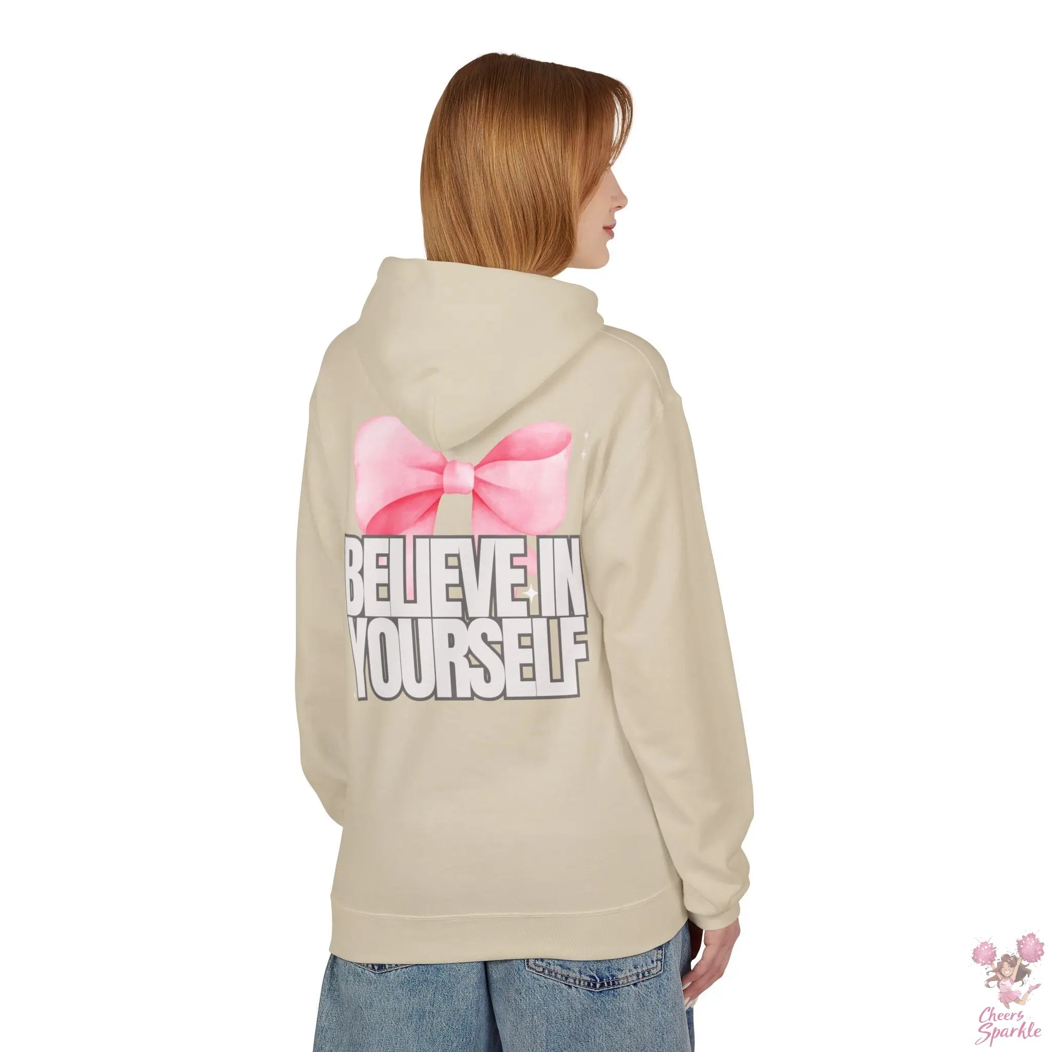 Hoddie  "Believe in Yourself" mit Schleifenmotiv Cheers and Sparkle