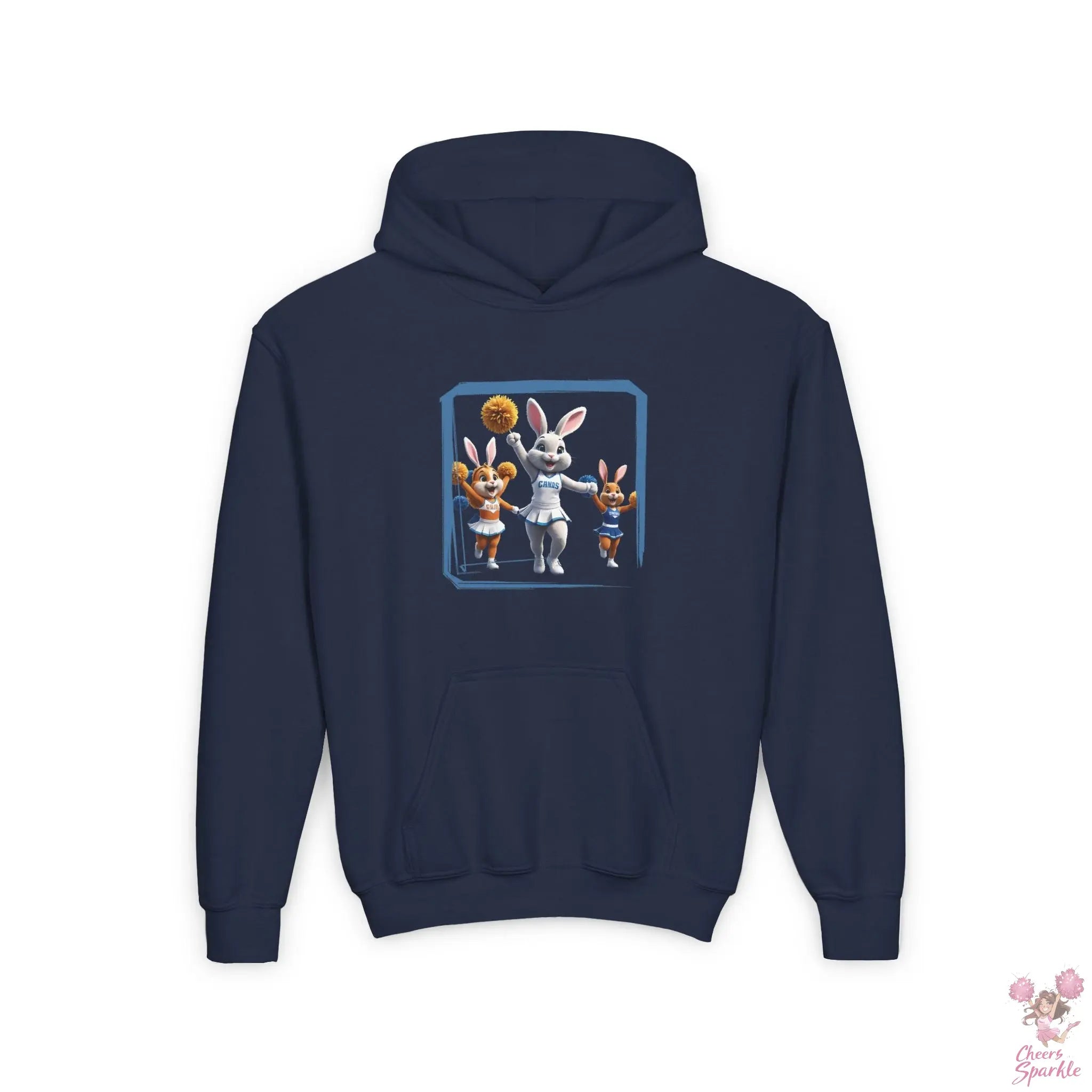 Kids Hoodie "Cheerleader Hasen" Printify