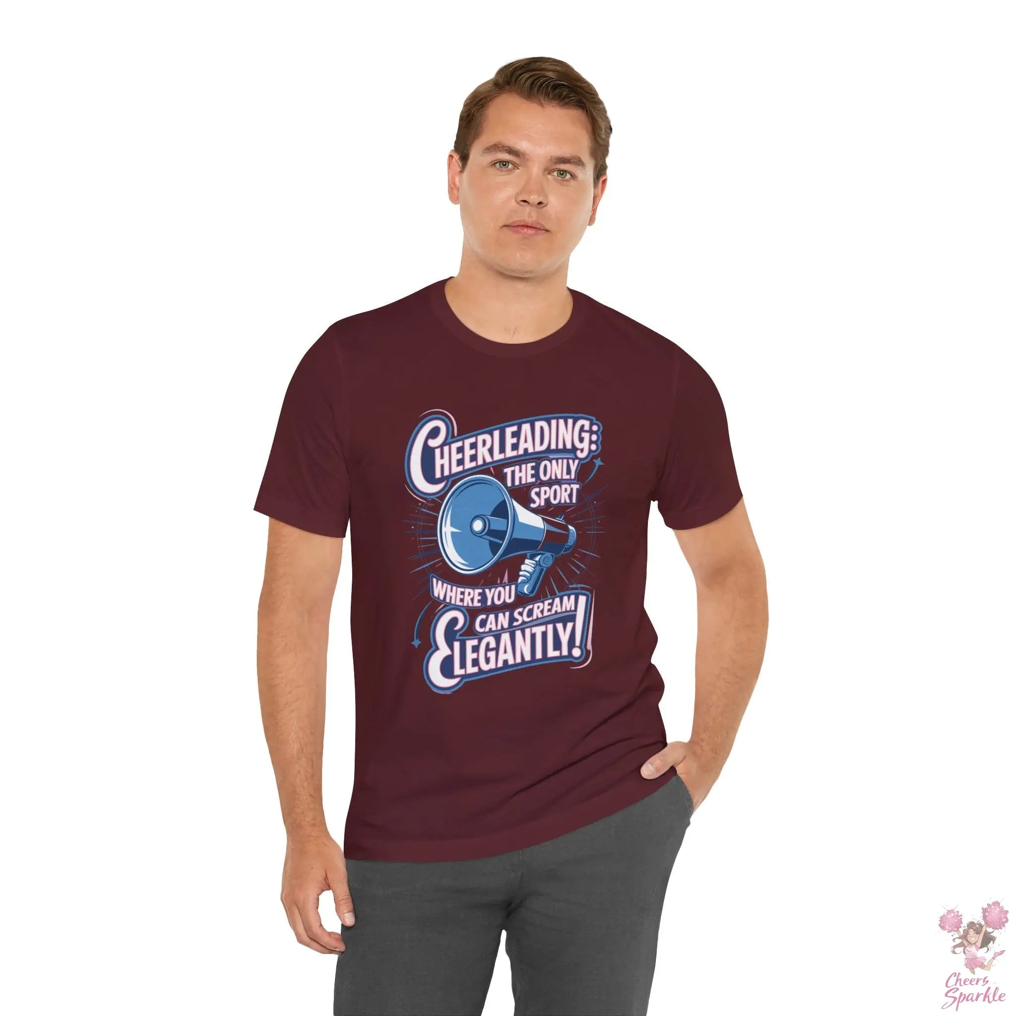 Cheerleading T-Shirt „Cheerleading: The Only Sport Where You Can Scream Elegantly!“ Cheers and Sparkle