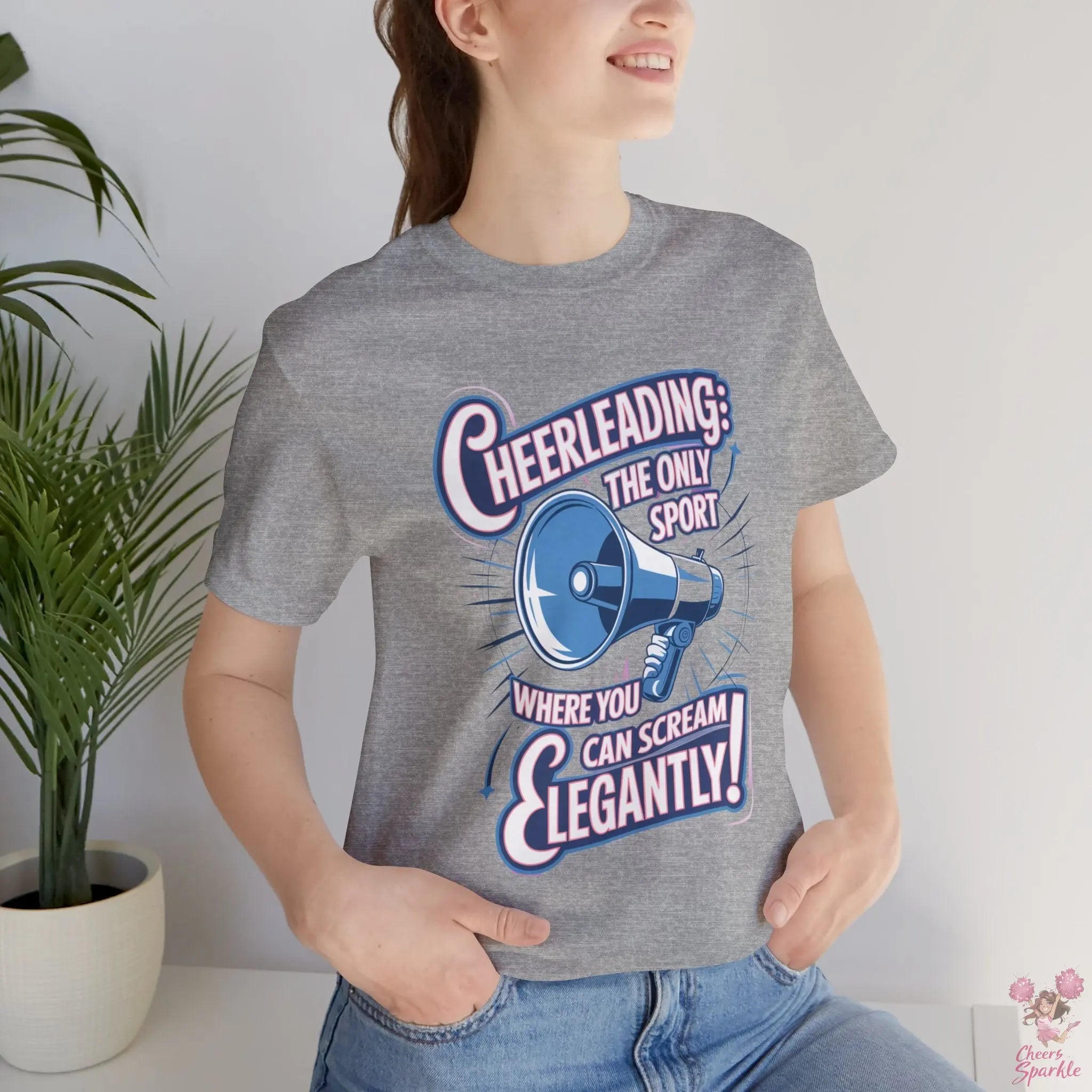 Cheerleading T-Shirt „Cheerleading: The Only Sport Where You Can Scream Elegantly!“ Cheers and Sparkle
