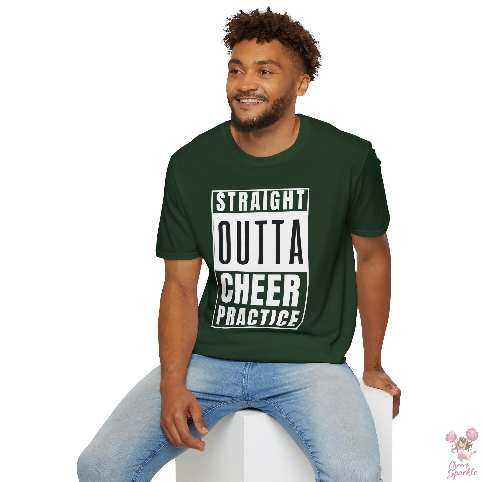T-Shirt - "Straight Outta Cheer Practice" Cheers and Sparkle