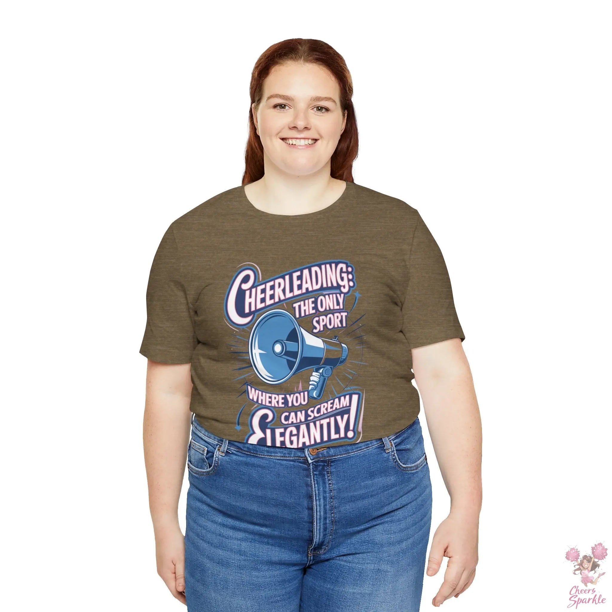 Cheerleading T-Shirt „Cheerleading: The Only Sport Where You Can Scream Elegantly!“ Cheers and Sparkle