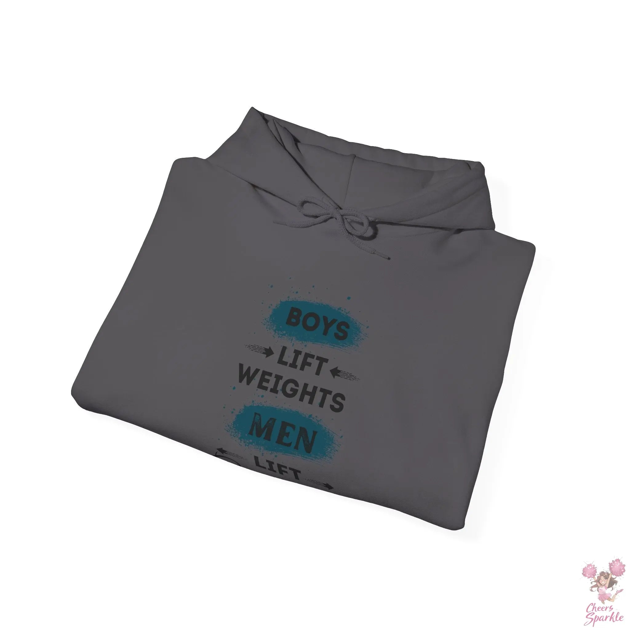 Hoddie - „Boys Lift Weights, Men Lift Cheerleaders“ Cheers and Sparkle