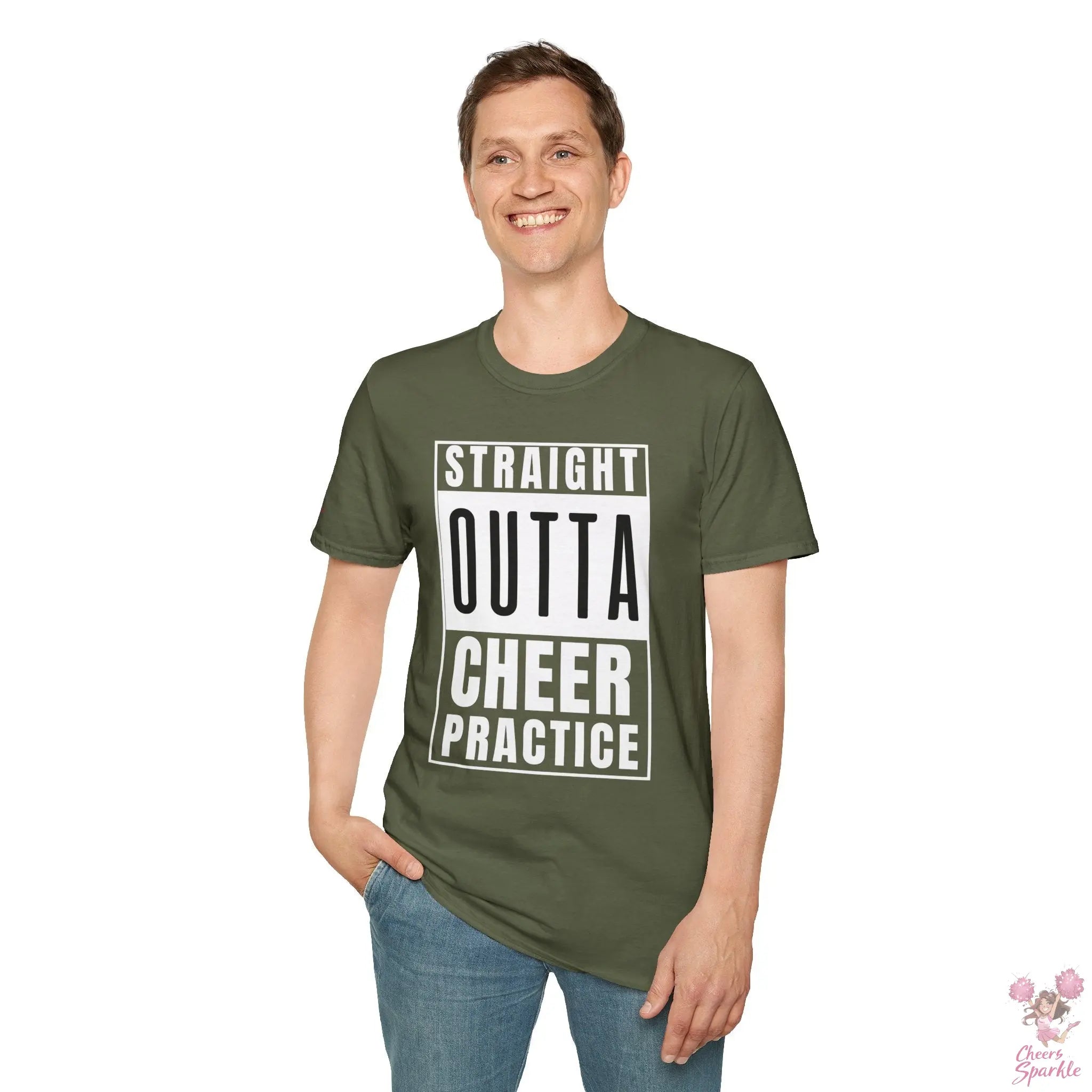 T-Shirt - "Straight Outta Cheer Practice" Cheers and Sparkle