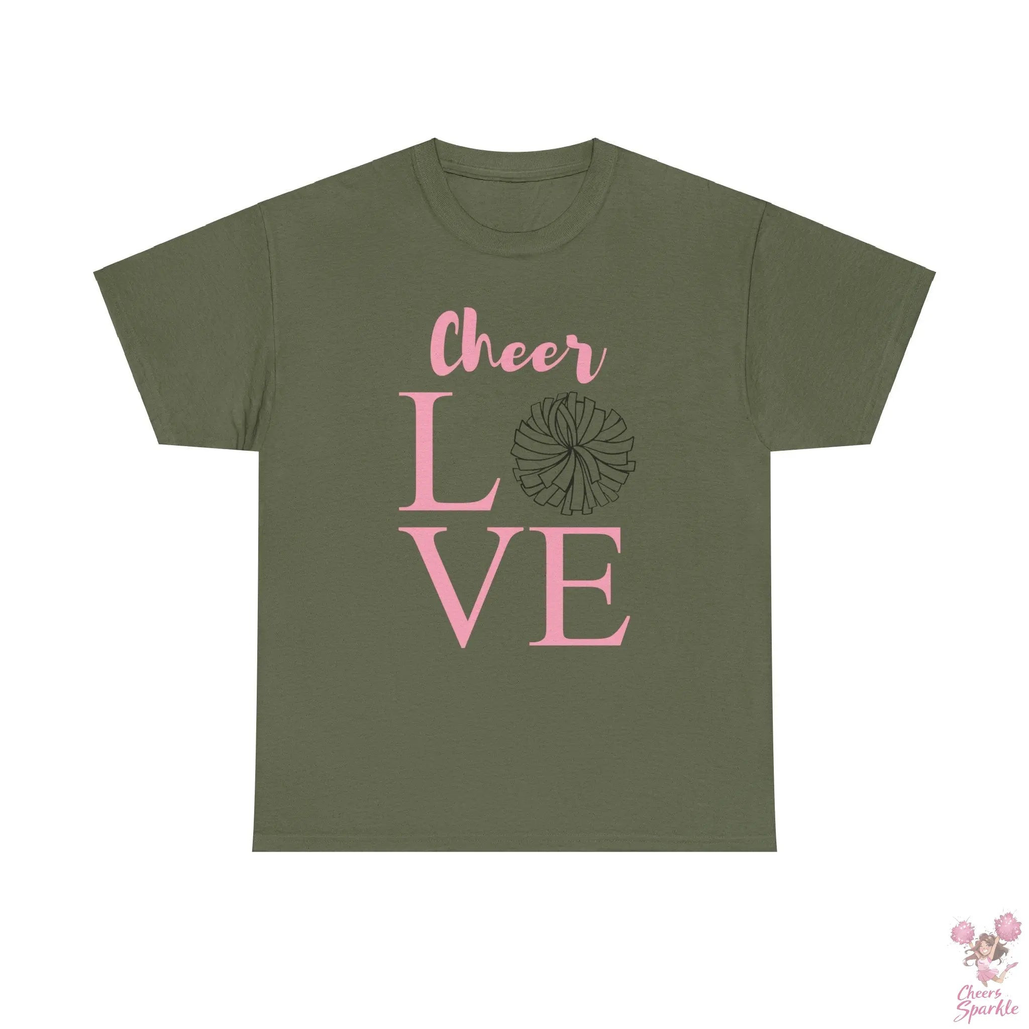 Heavy Cotton T-Shirt "Cheer Love" Cheers and Sparkle