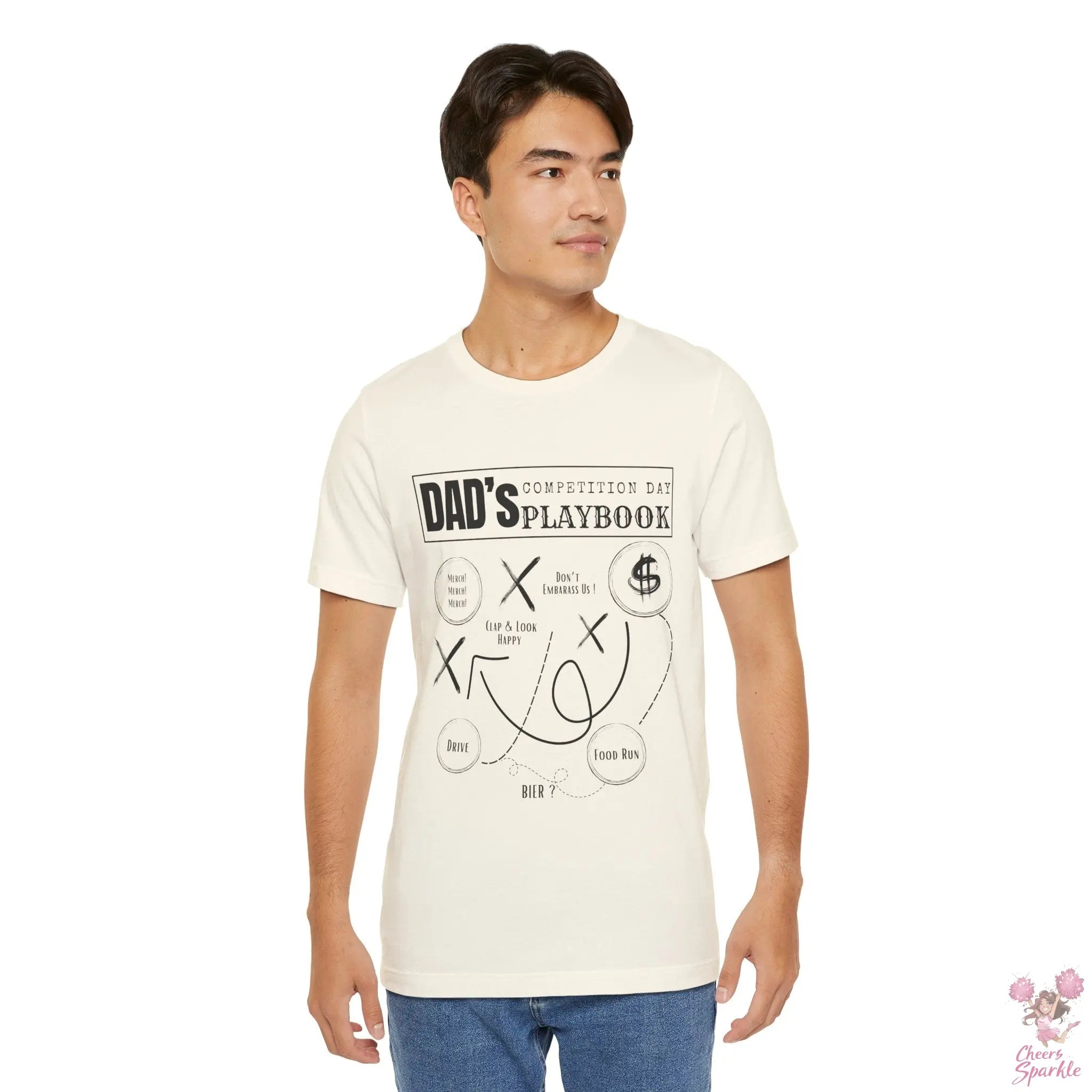Cheer Dad T-Shirt for Game Day and Cheer Competition Cheers and Sparkle