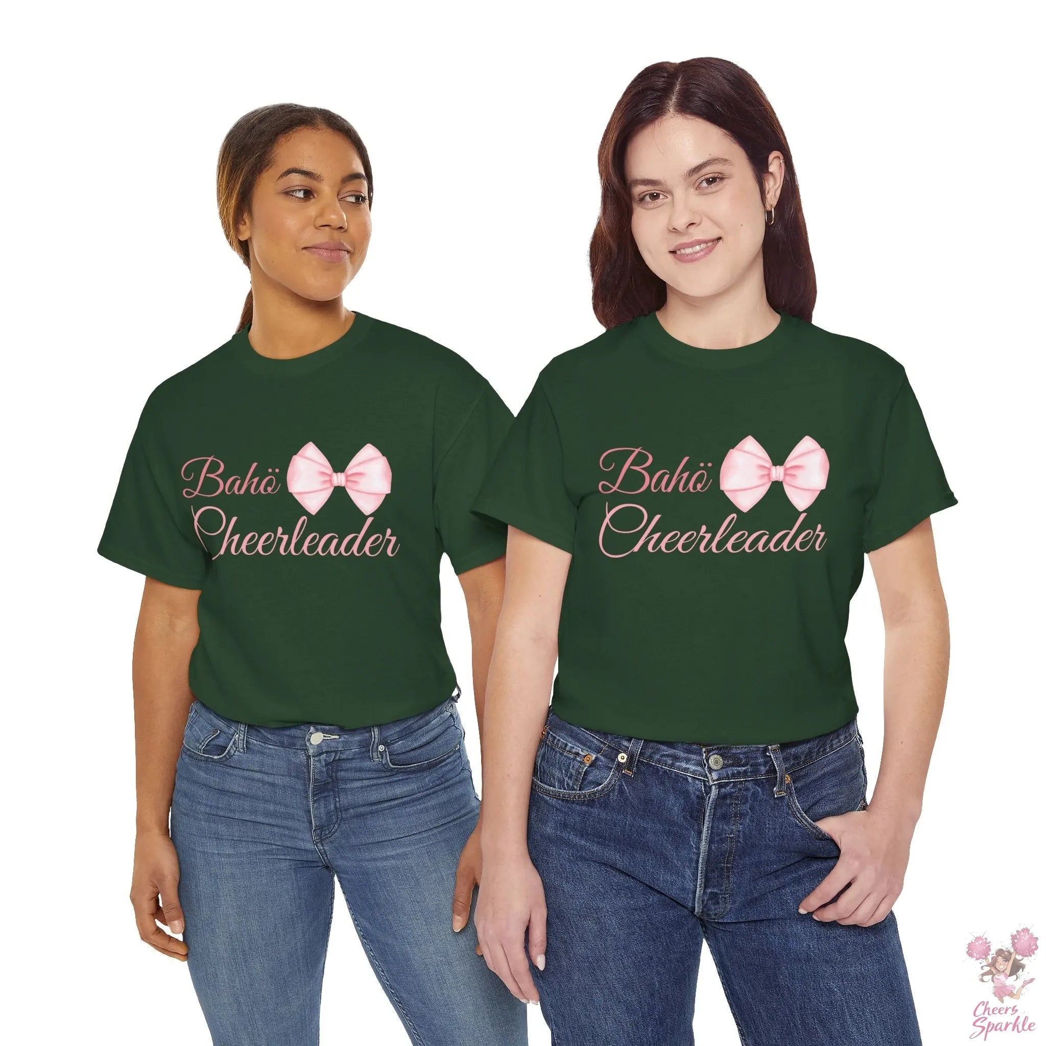 Cheerleader T-Shirt mit Schleifen-Design Printify