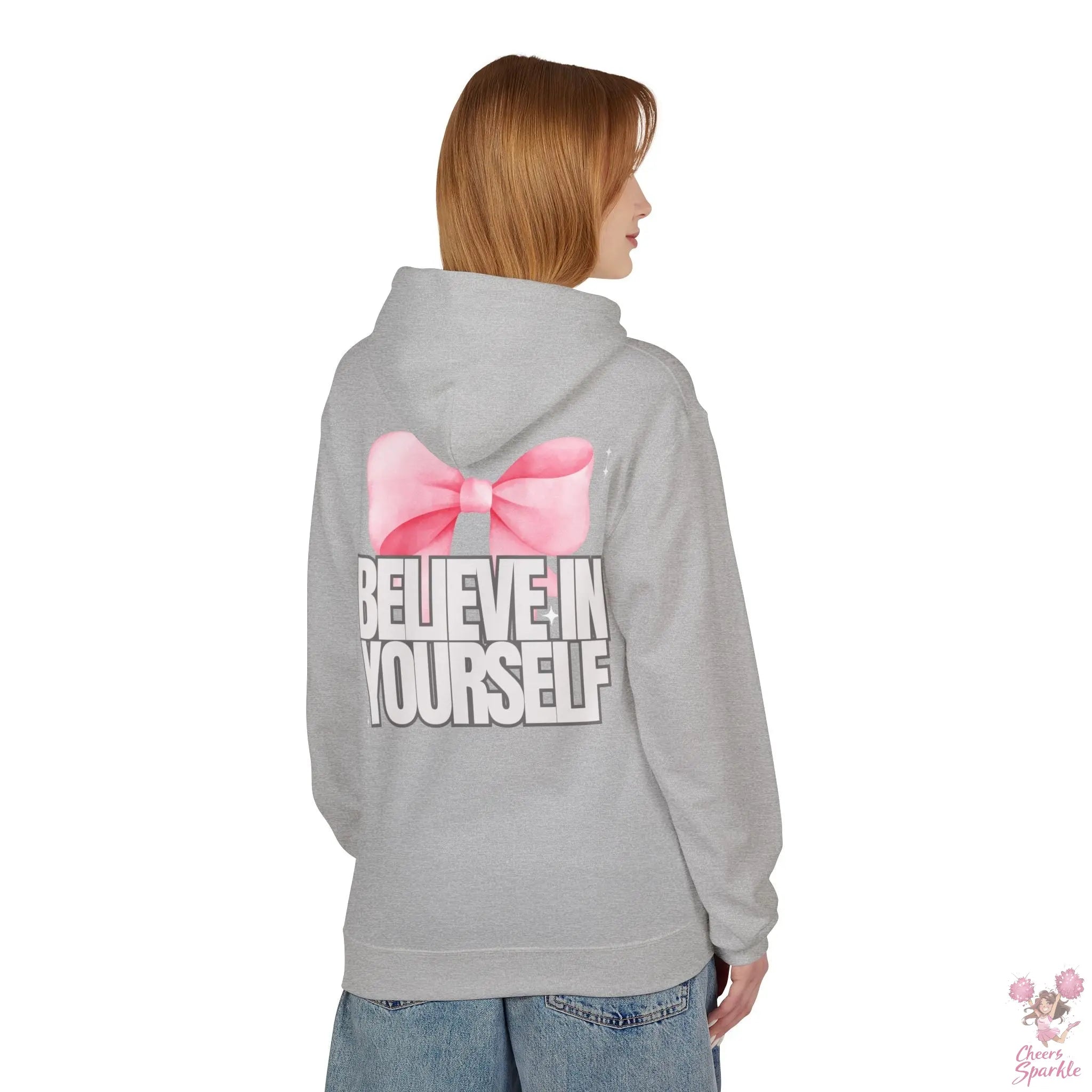 Hoddie  "Believe in Yourself" mit Schleifenmotiv Cheers and Sparkle