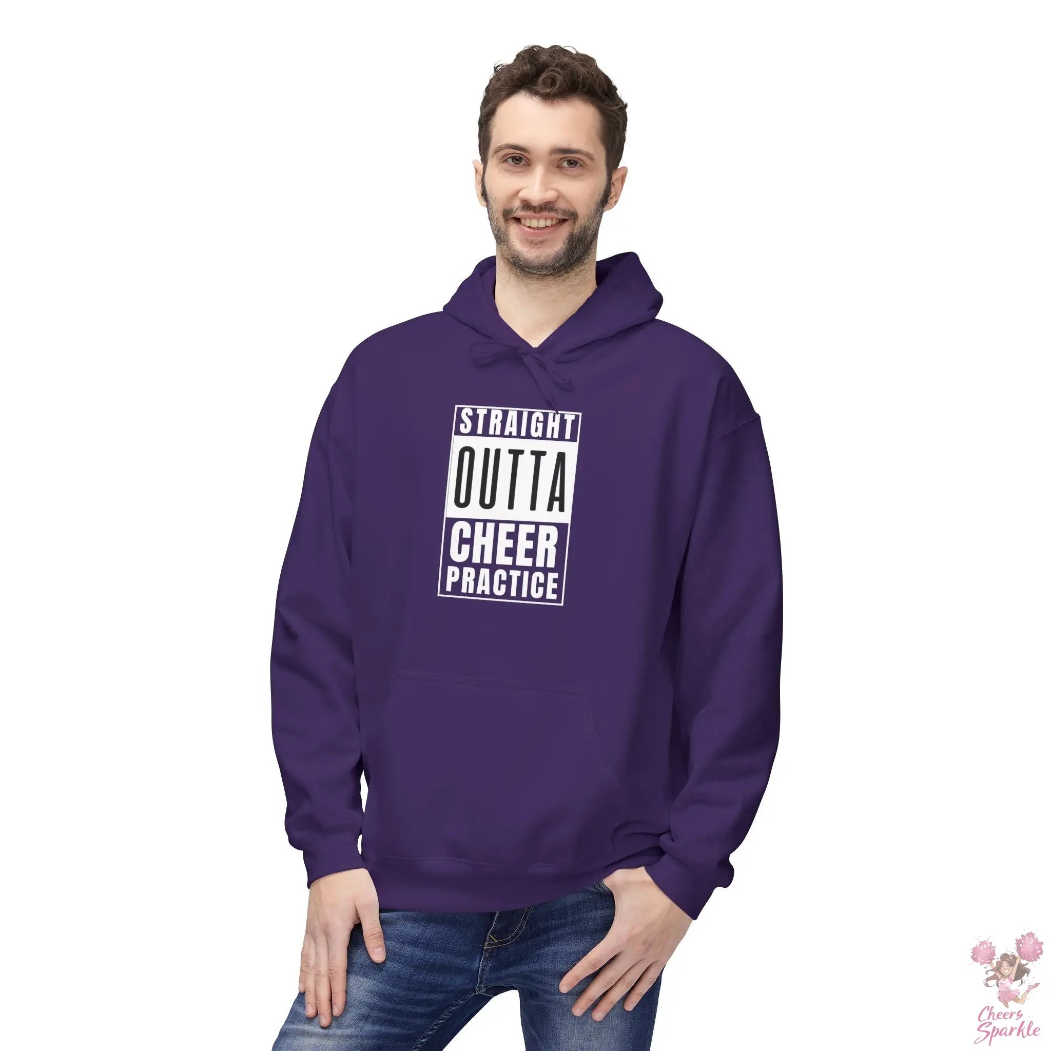 Hoodie „Straight Outta Cheer Practice“ Printify