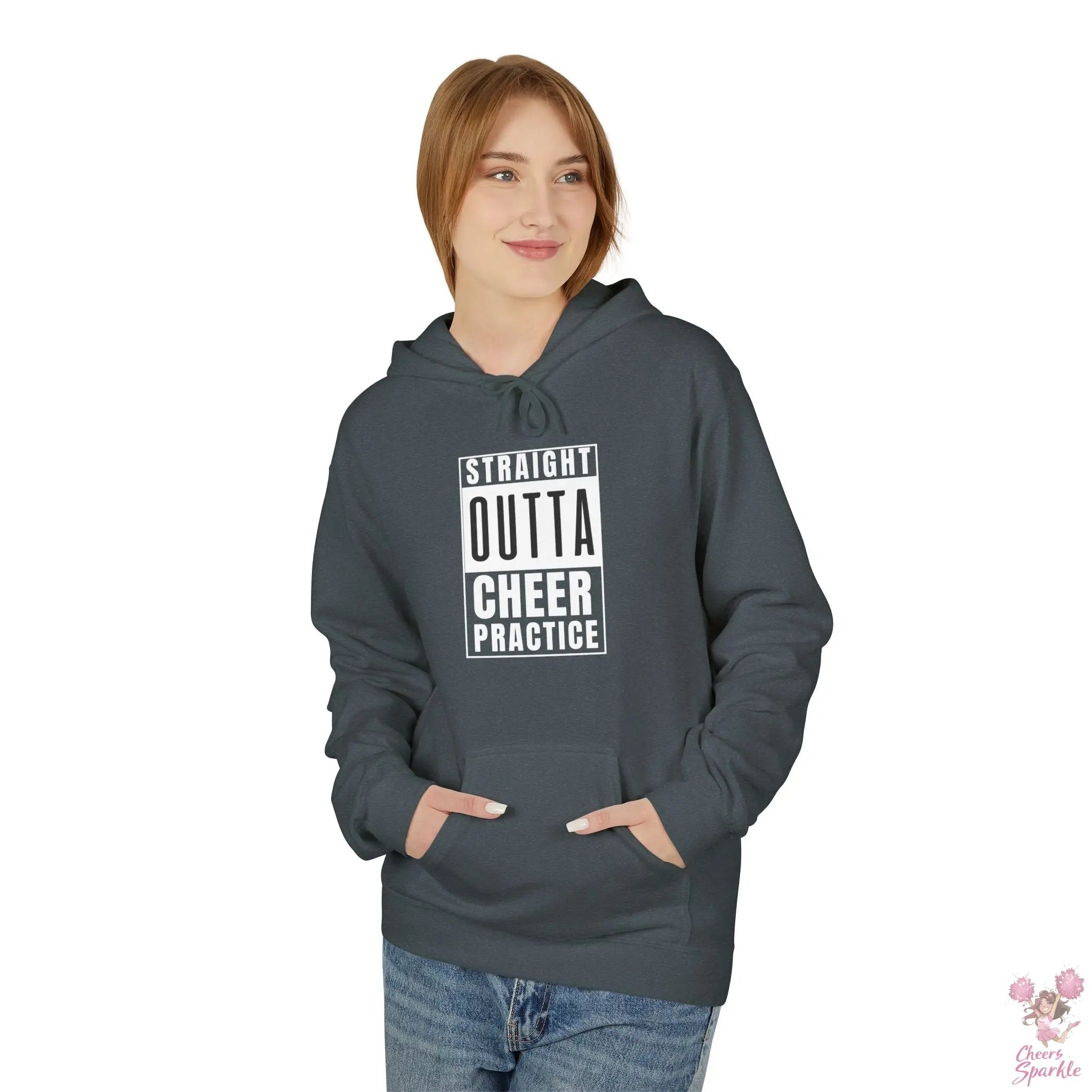 Hoodie „Straight Outta Cheer Practice“ Printify