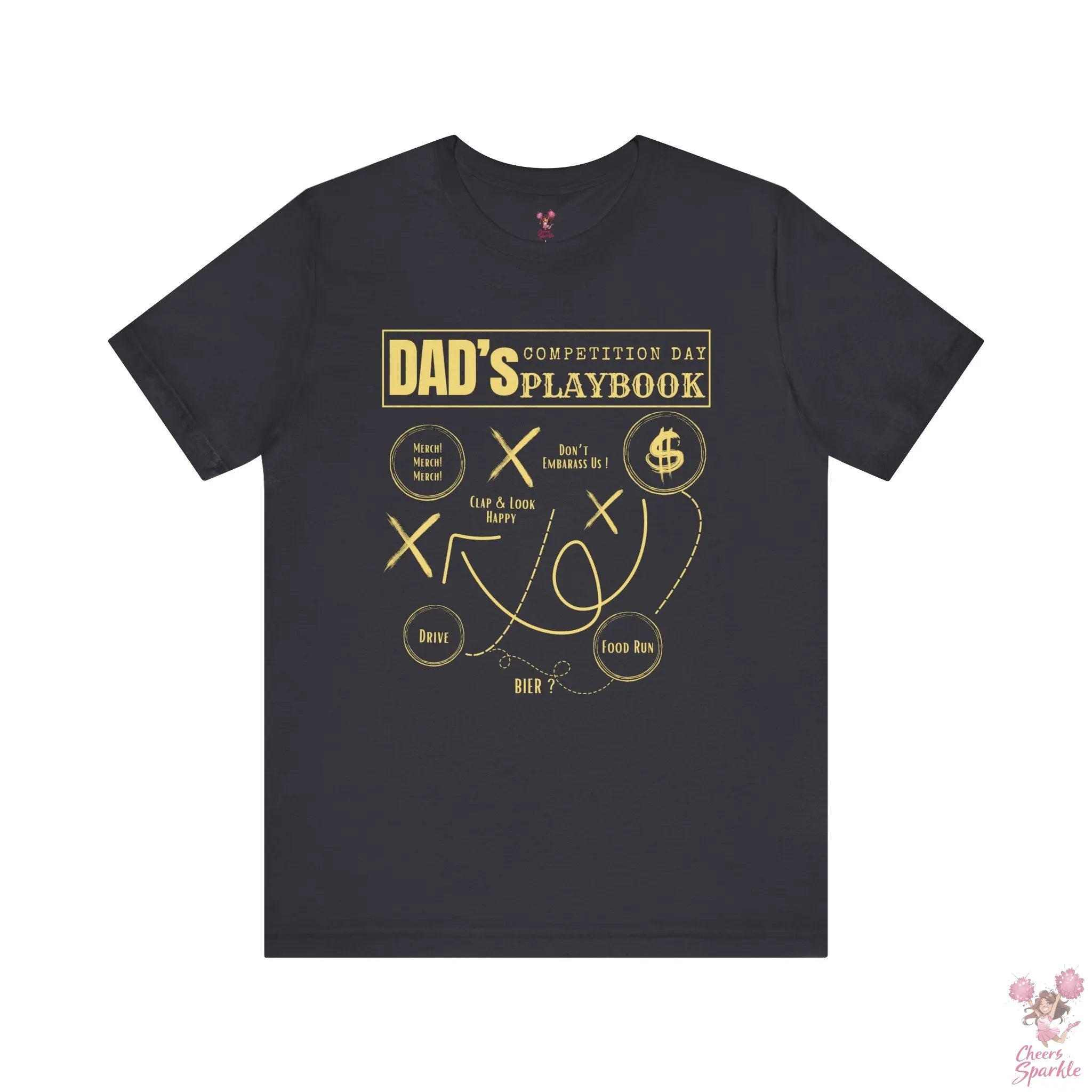 "Dad's Competition Day Playbook" Cheers and Sparkle