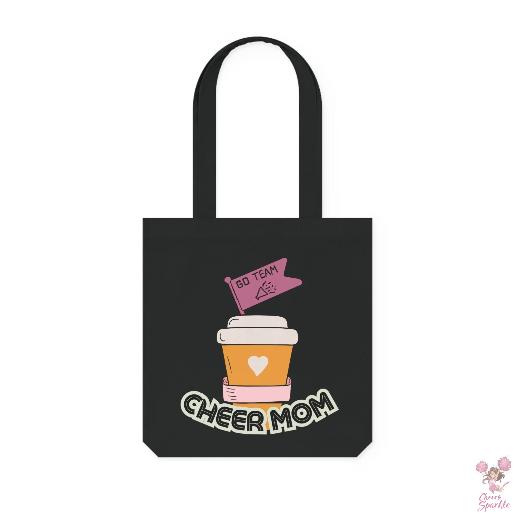 Leinen Einkaufstasche "Cheer Mom" Cheers and Sparkle