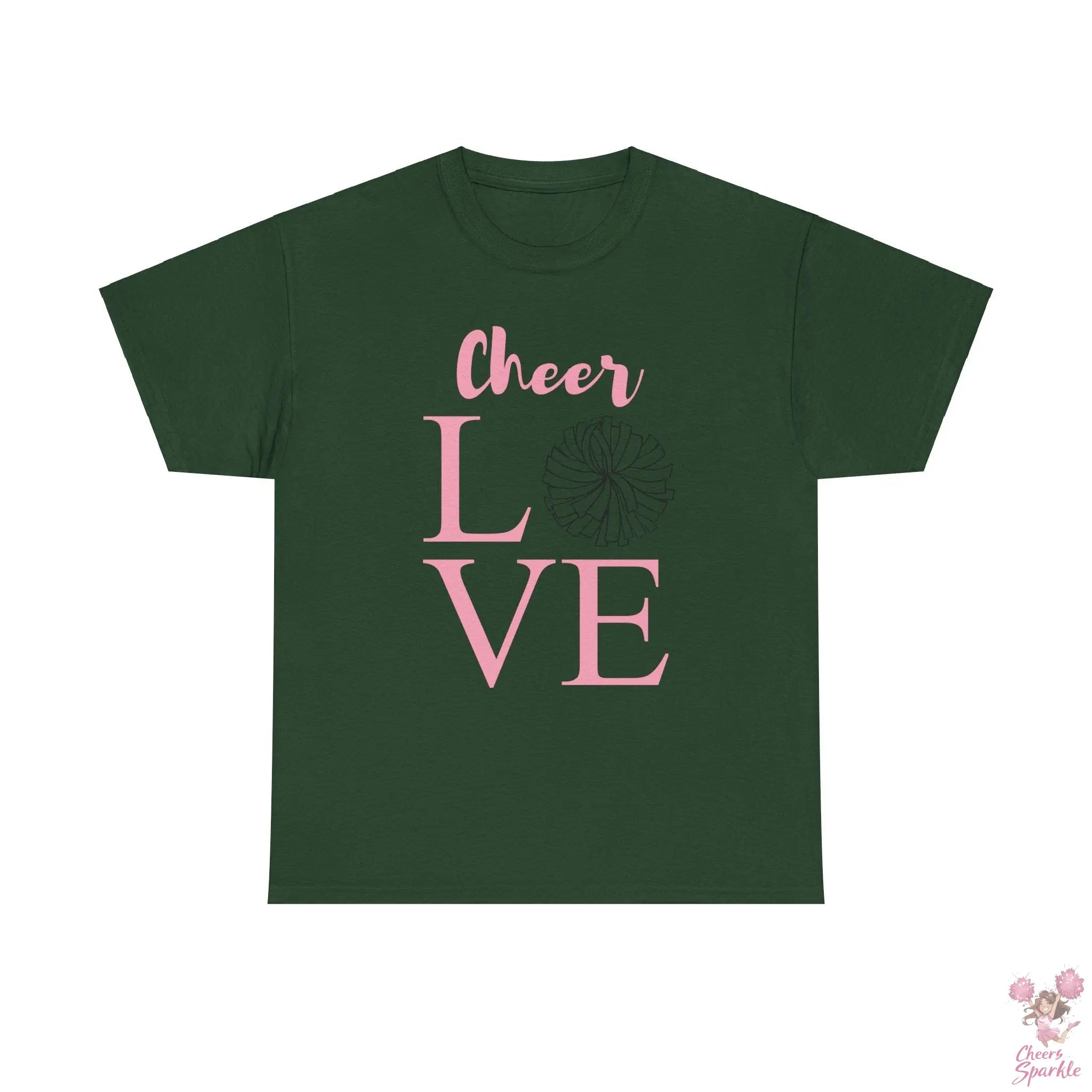 Heavy Cotton T-Shirt "Cheer Love" Cheers and Sparkle