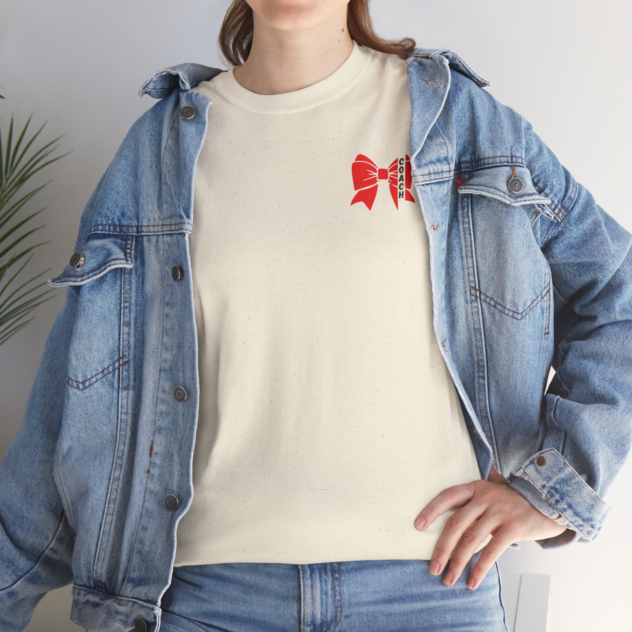 Cheer Coach T-Shirt mit Roter Bow