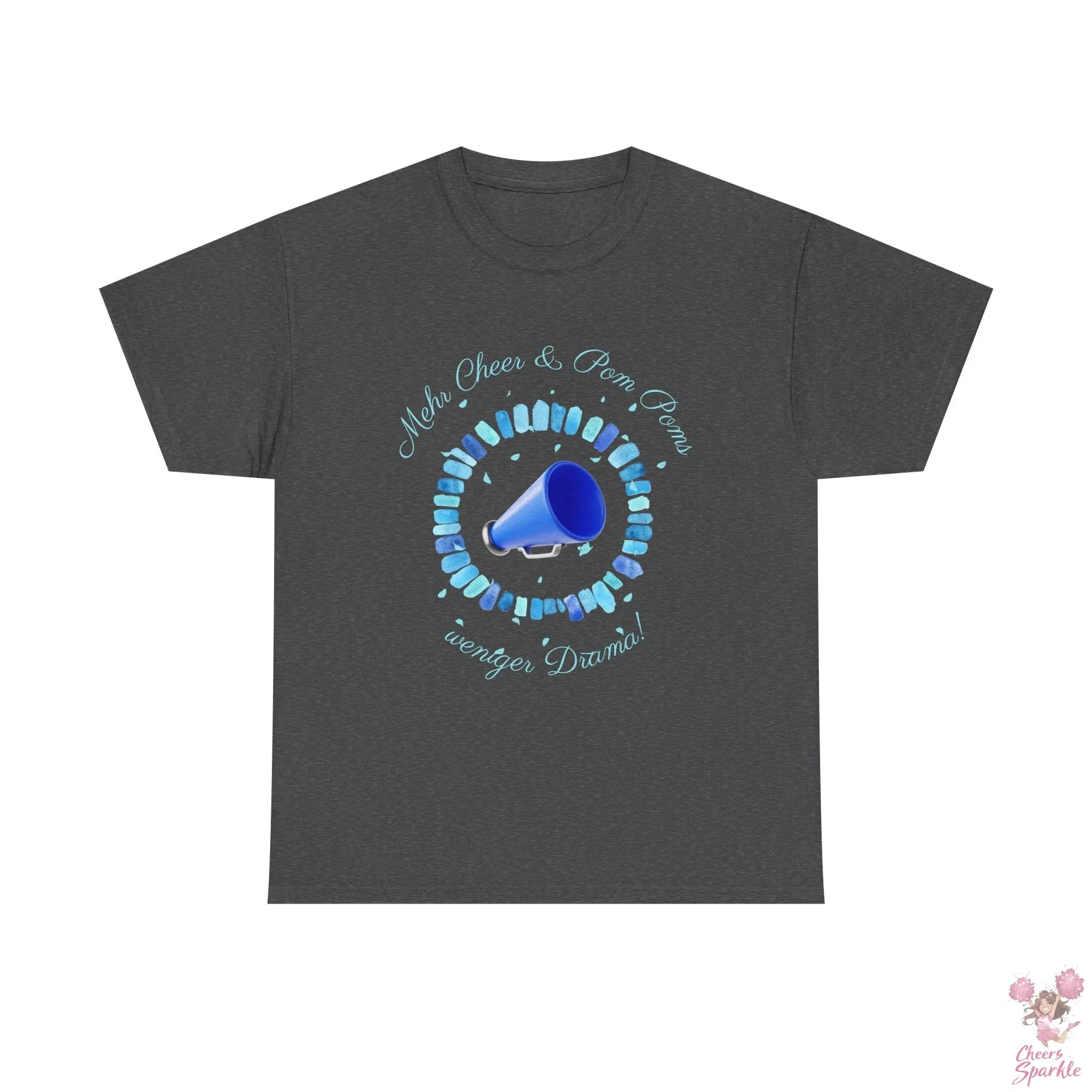 T-Shirt „Mehr Cheers & Pom-Poms, weniger Drama!“ Printify