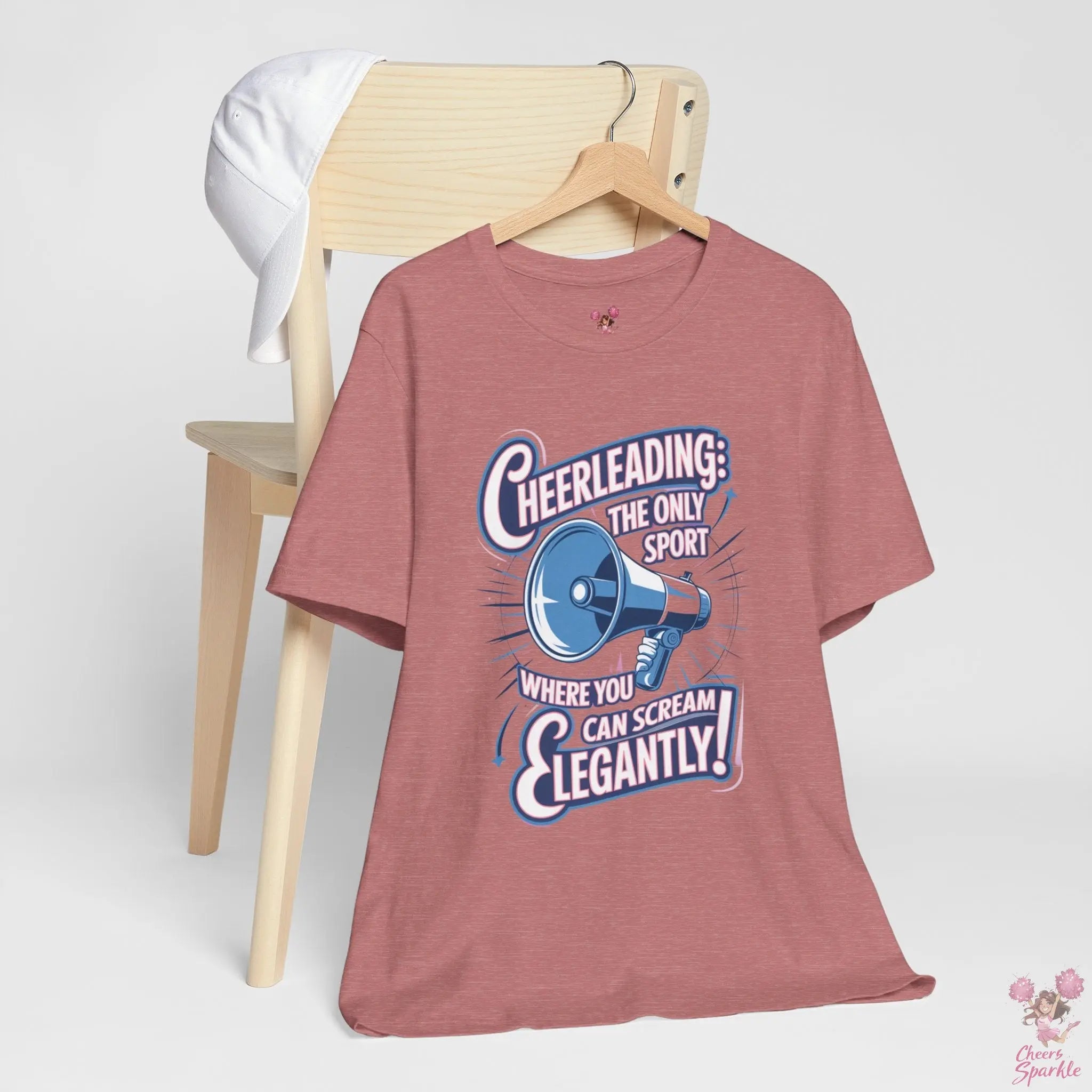 Cheerleading T-Shirt „Cheerleading: The Only Sport Where You Can Scream Elegantly!“ Cheers and Sparkle