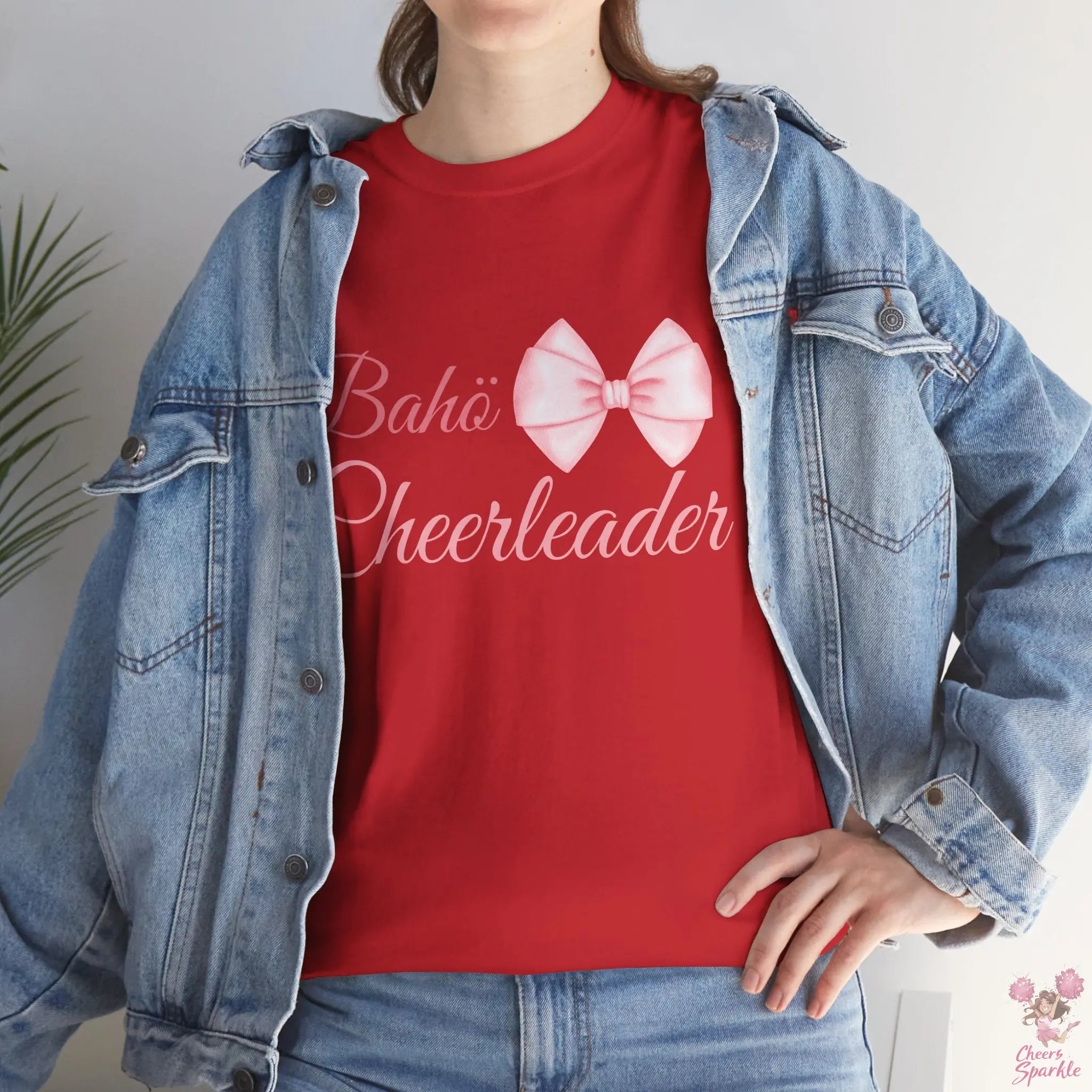 Cheerleader T-Shirt mit Schleifen-Design Printify