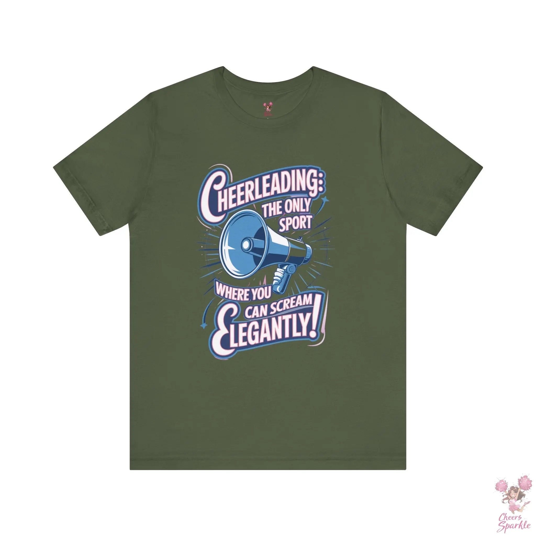 Cheerleading T-Shirt „Cheerleading: The Only Sport Where You Can Scream Elegantly!“ Cheers and Sparkle