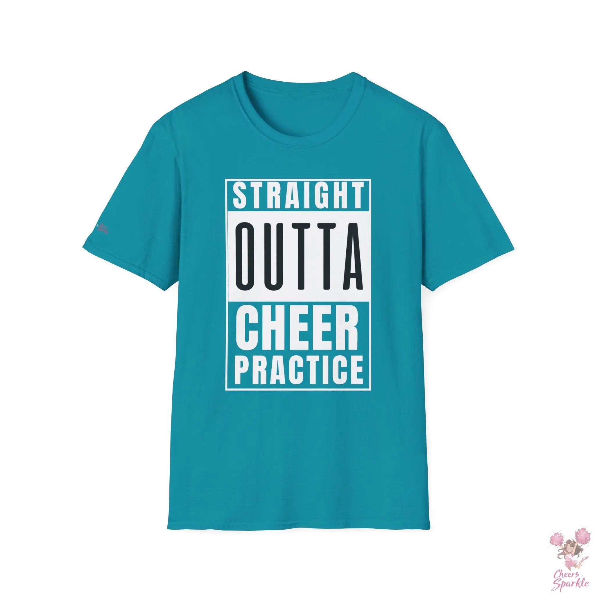 T-Shirt - "Straight Outta Cheer Practice" Cheers and Sparkle