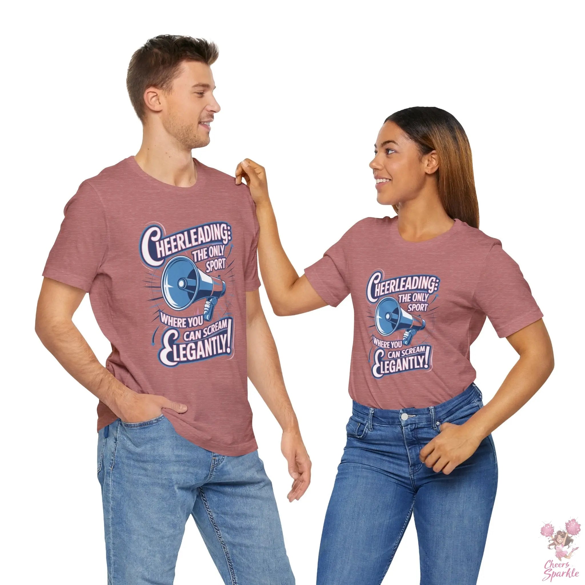 Cheerleading T-Shirt „Cheerleading: The Only Sport Where You Can Scream Elegantly!“ Cheers and Sparkle