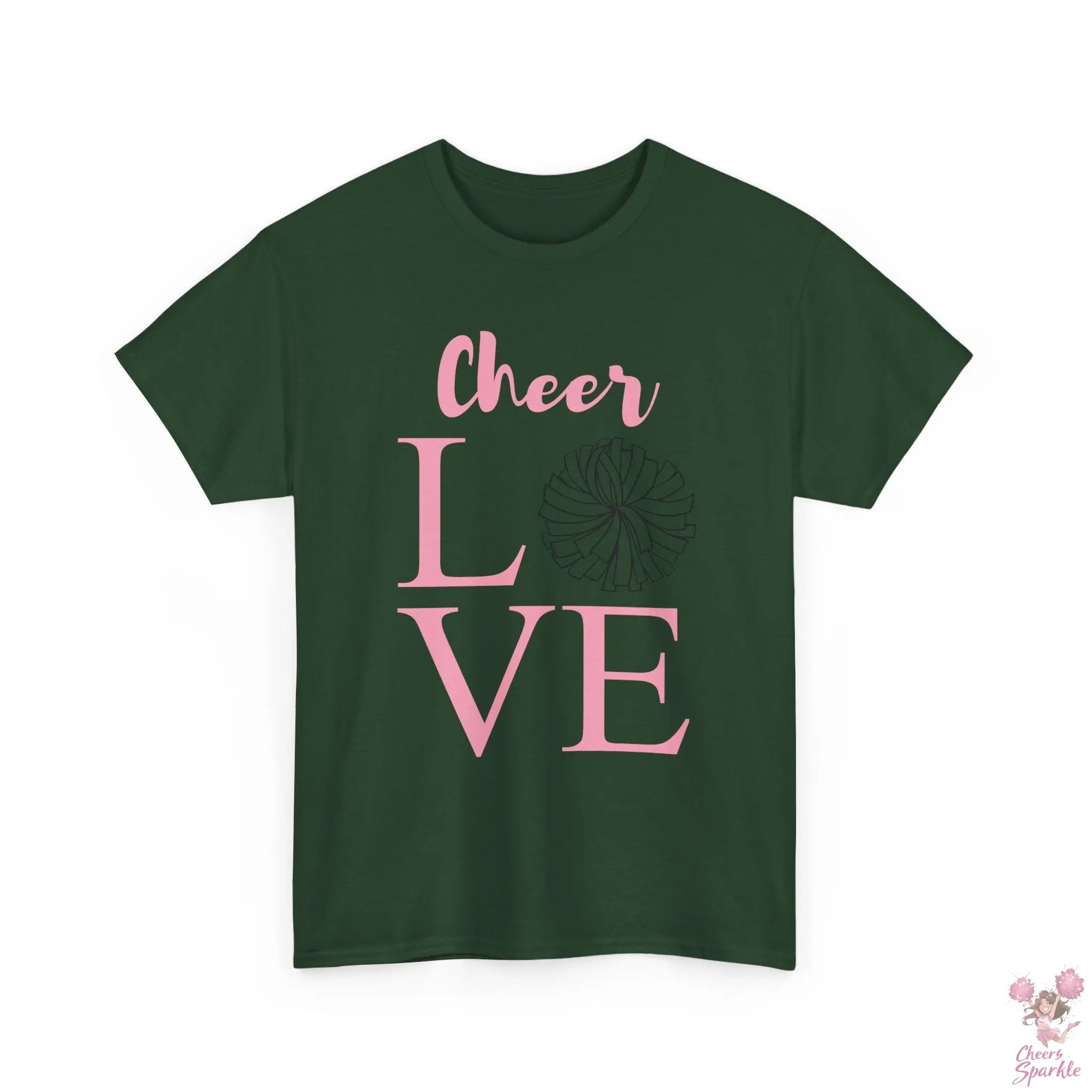 Heavy Cotton T-Shirt "Cheer Love" Cheers and Sparkle