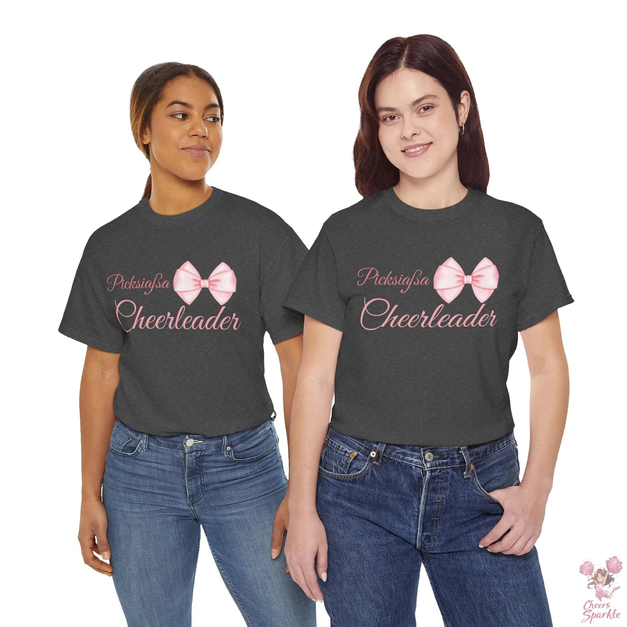Cheerleader T-Shirt mit Schleifen-Design Printify
