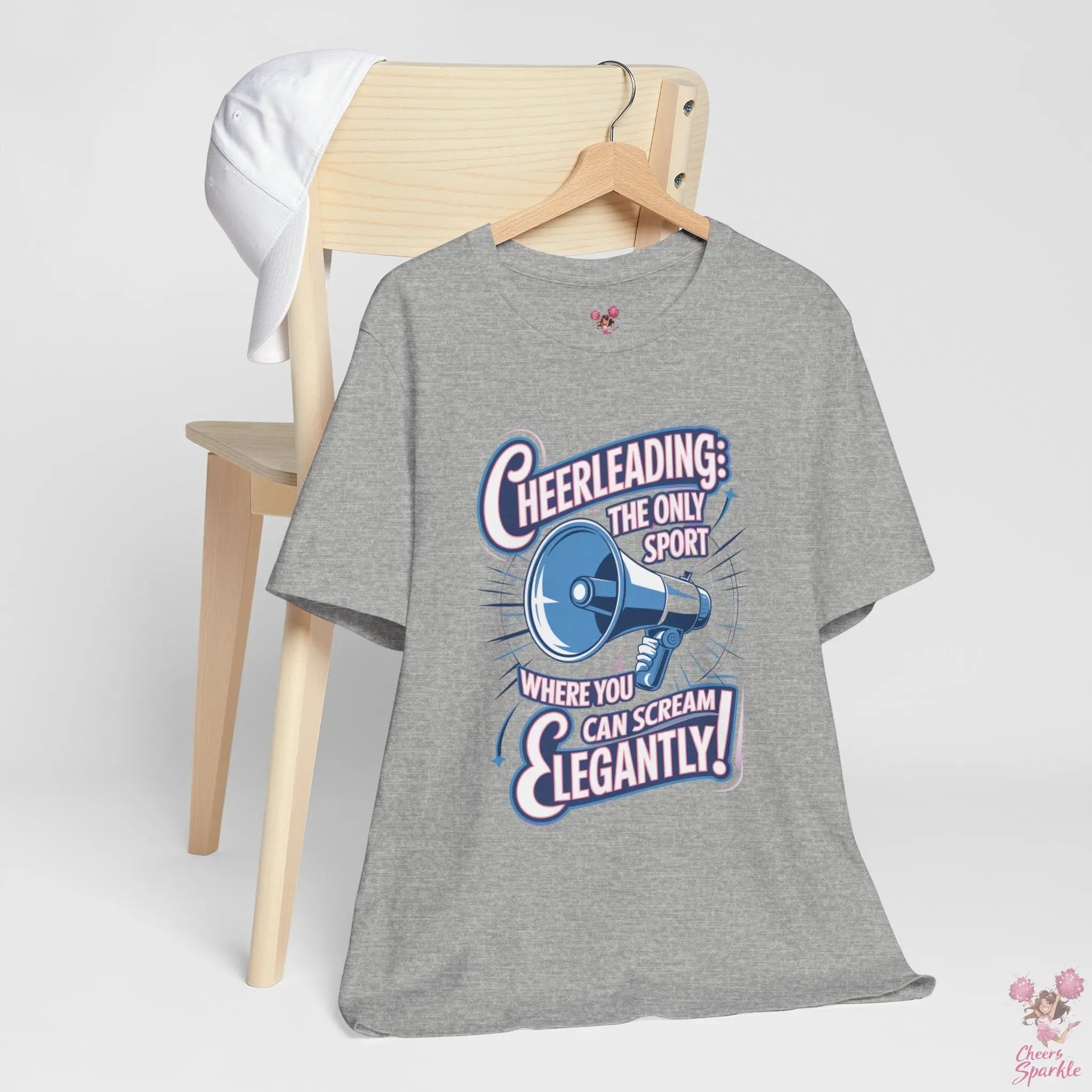 Cheerleading T-Shirt „Cheerleading: The Only Sport Where You Can Scream Elegantly!“ Cheers and Sparkle