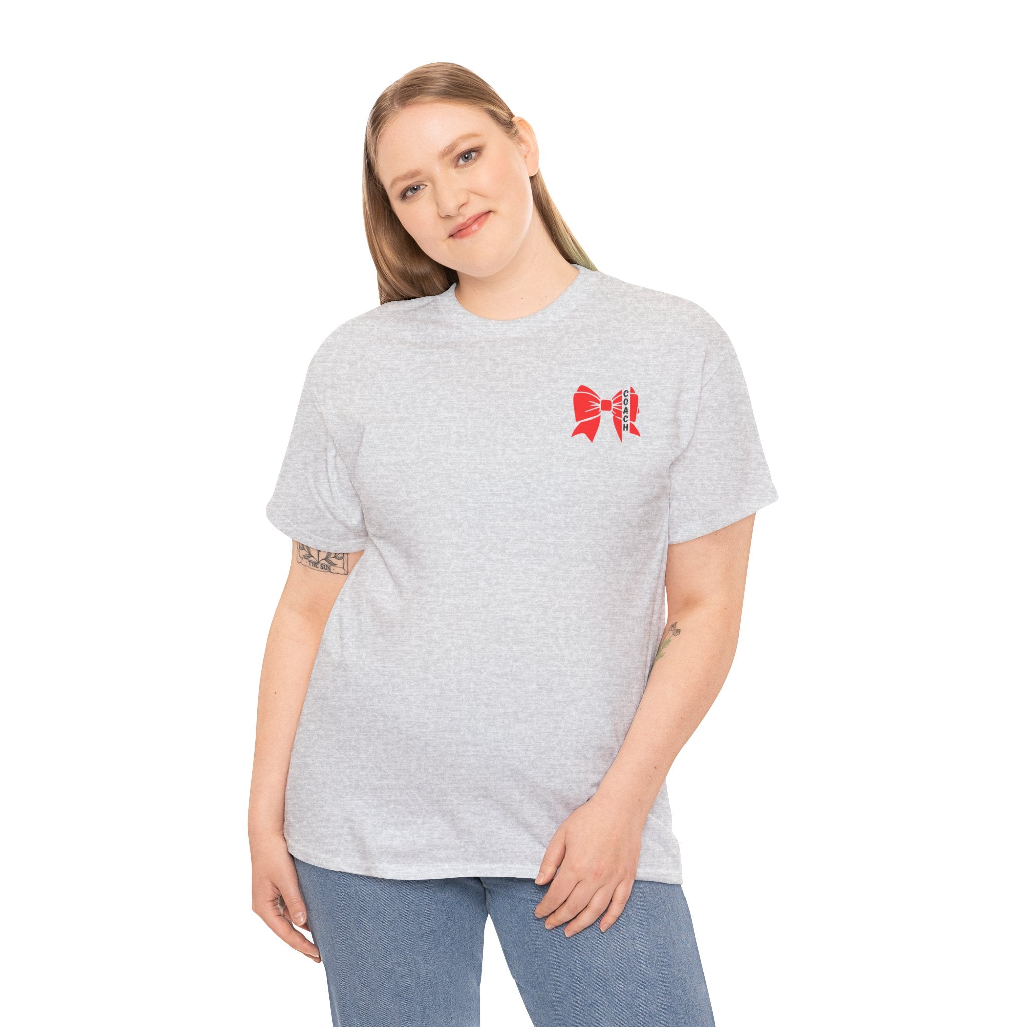 Cheer Coach T-Shirt mit Roter Bow