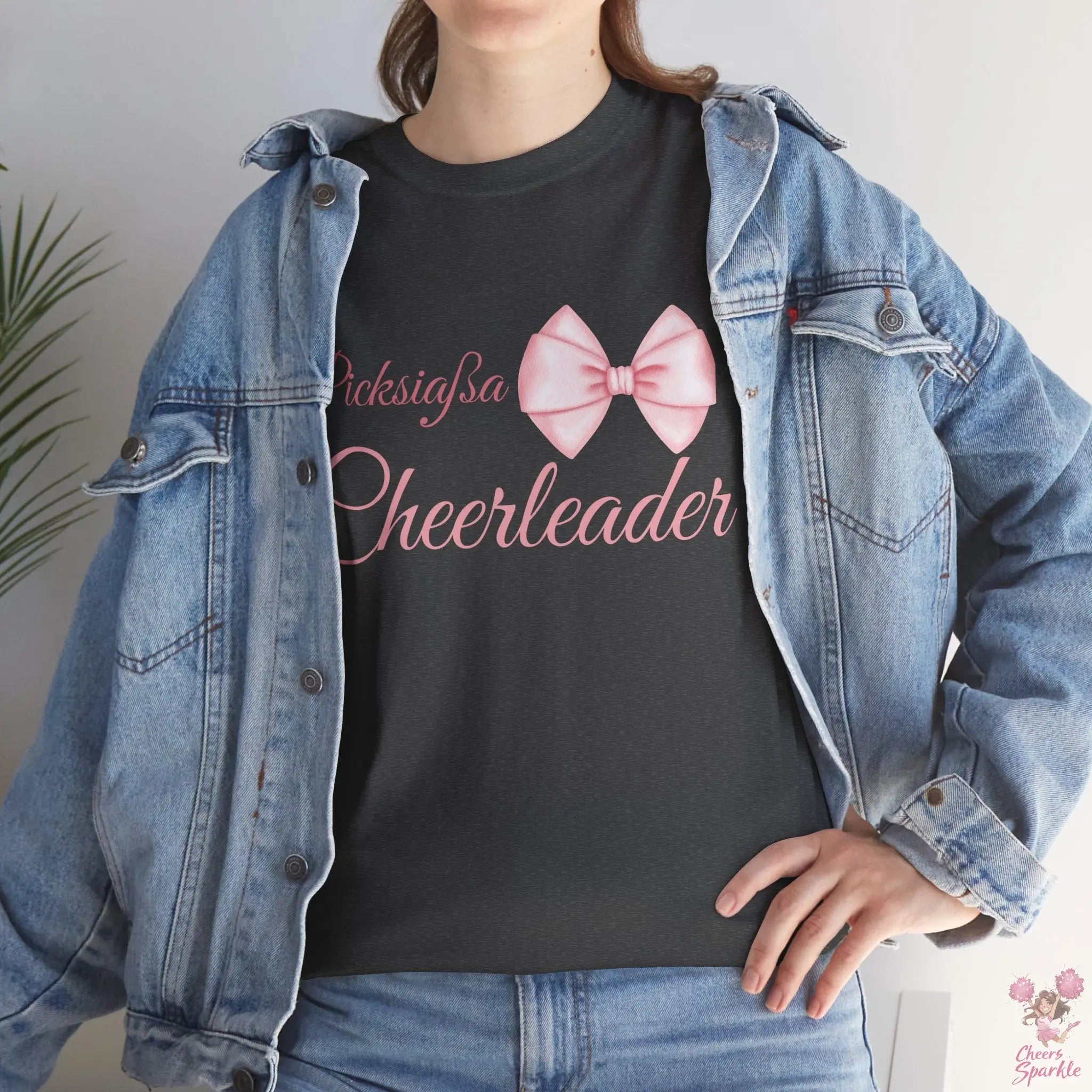 Cheerleader T-Shirt mit Schleifen-Design Printify