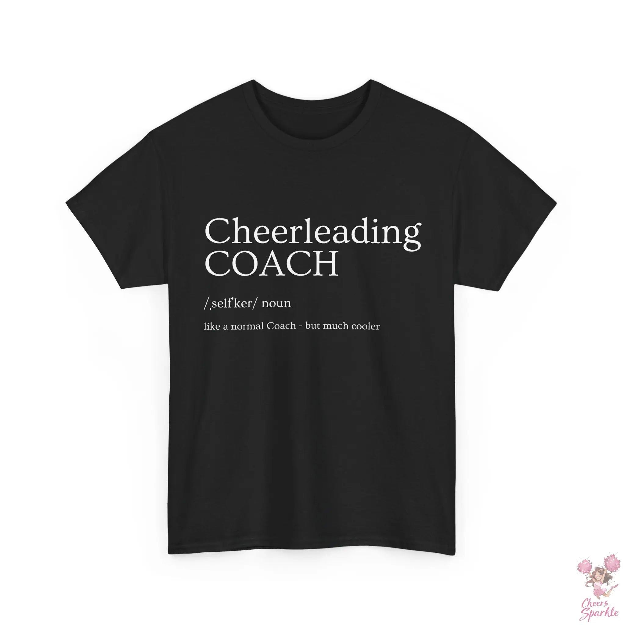 Heavy Cotton T-Shirt „Cheerleading Coach“ Cheers and Sparkle