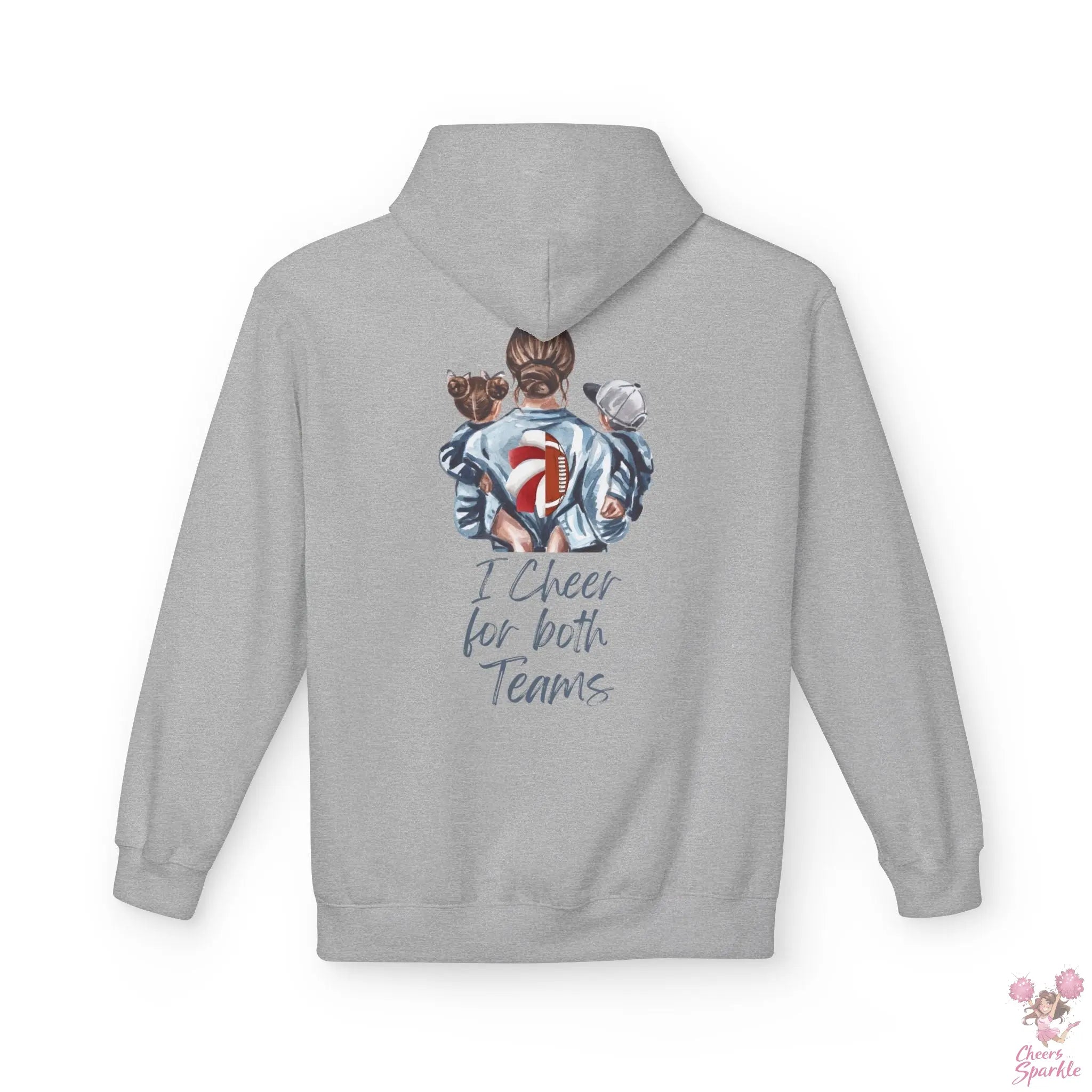 Hoodie - "I Cheer for Both Teams" Cheers and Sparkle