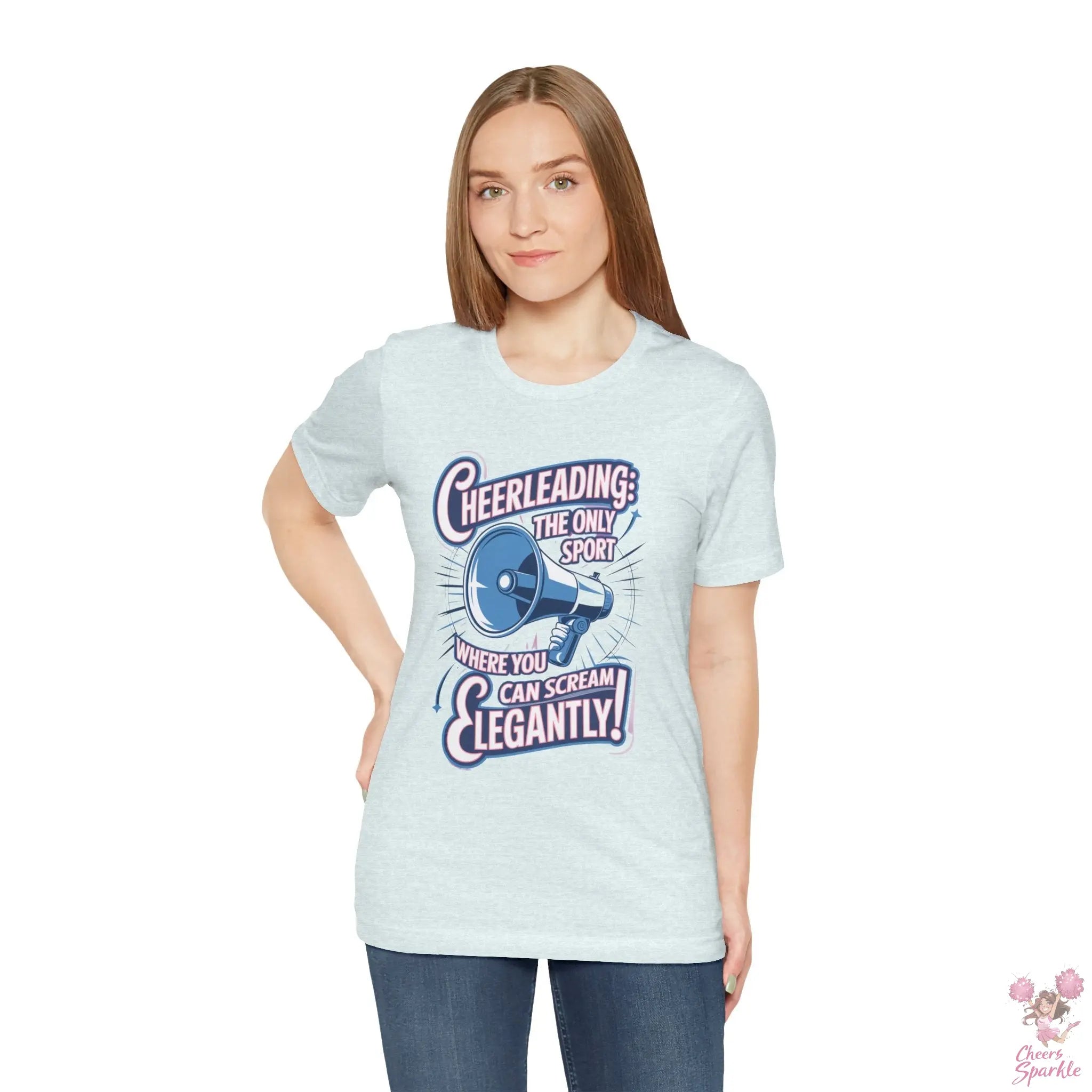 Cheerleading T-Shirt „Cheerleading: The Only Sport Where You Can Scream Elegantly!“ Cheers and Sparkle