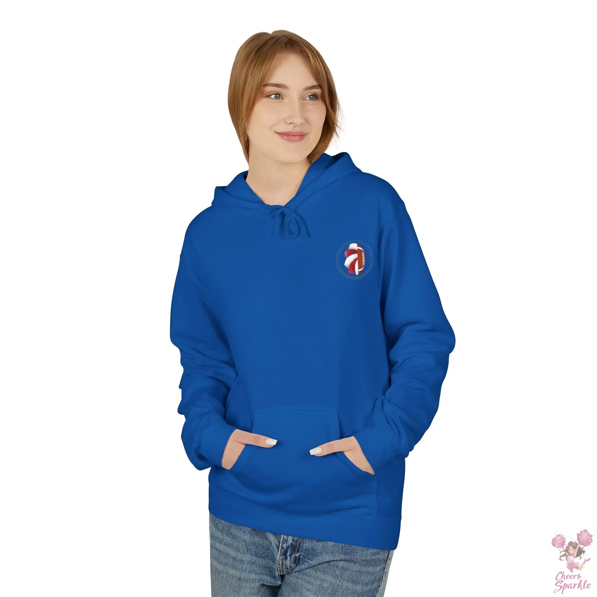He Plays - She Cheers Hoodie Printify