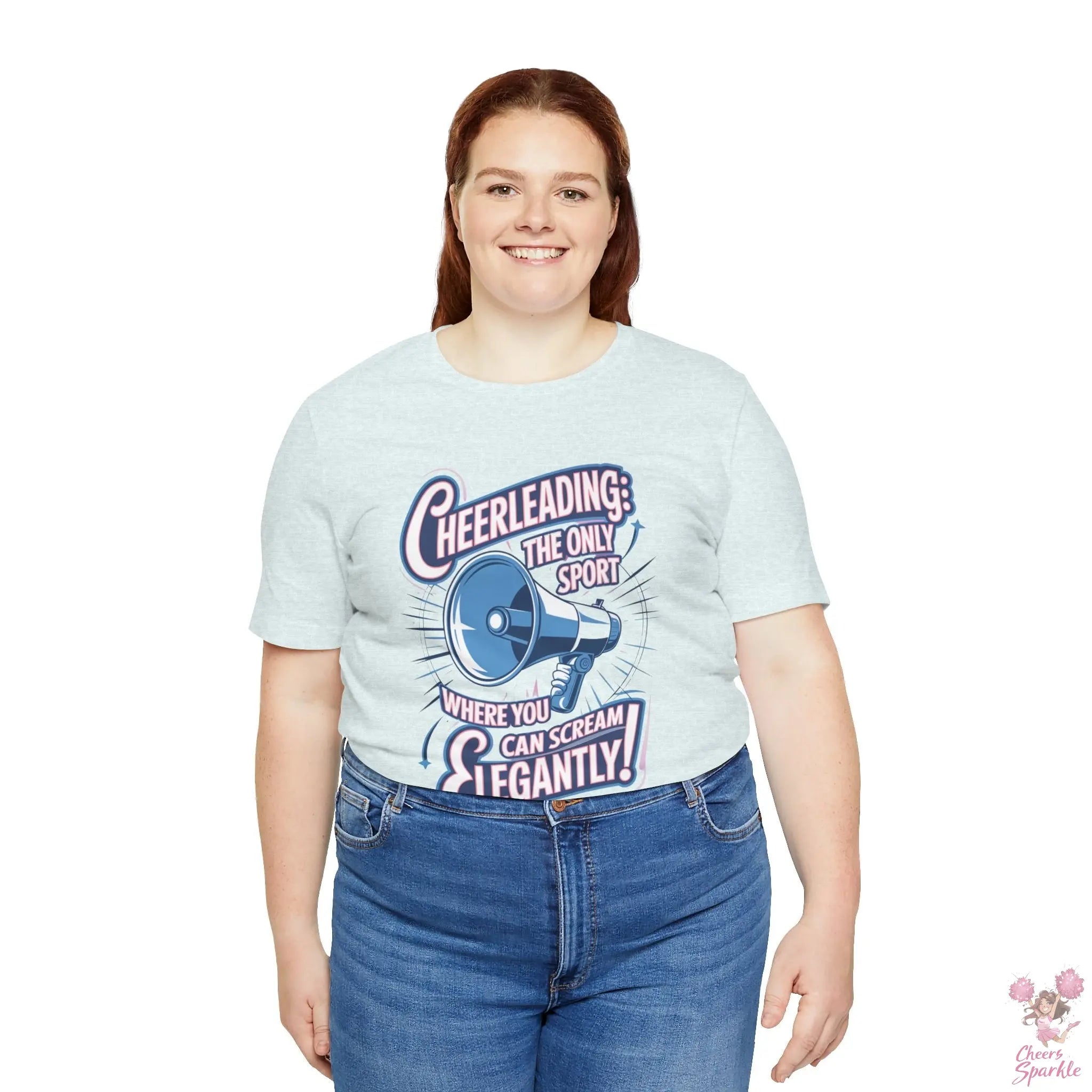 Cheerleading T-Shirt „Cheerleading: The Only Sport Where You Can Scream Elegantly!“ Cheers and Sparkle