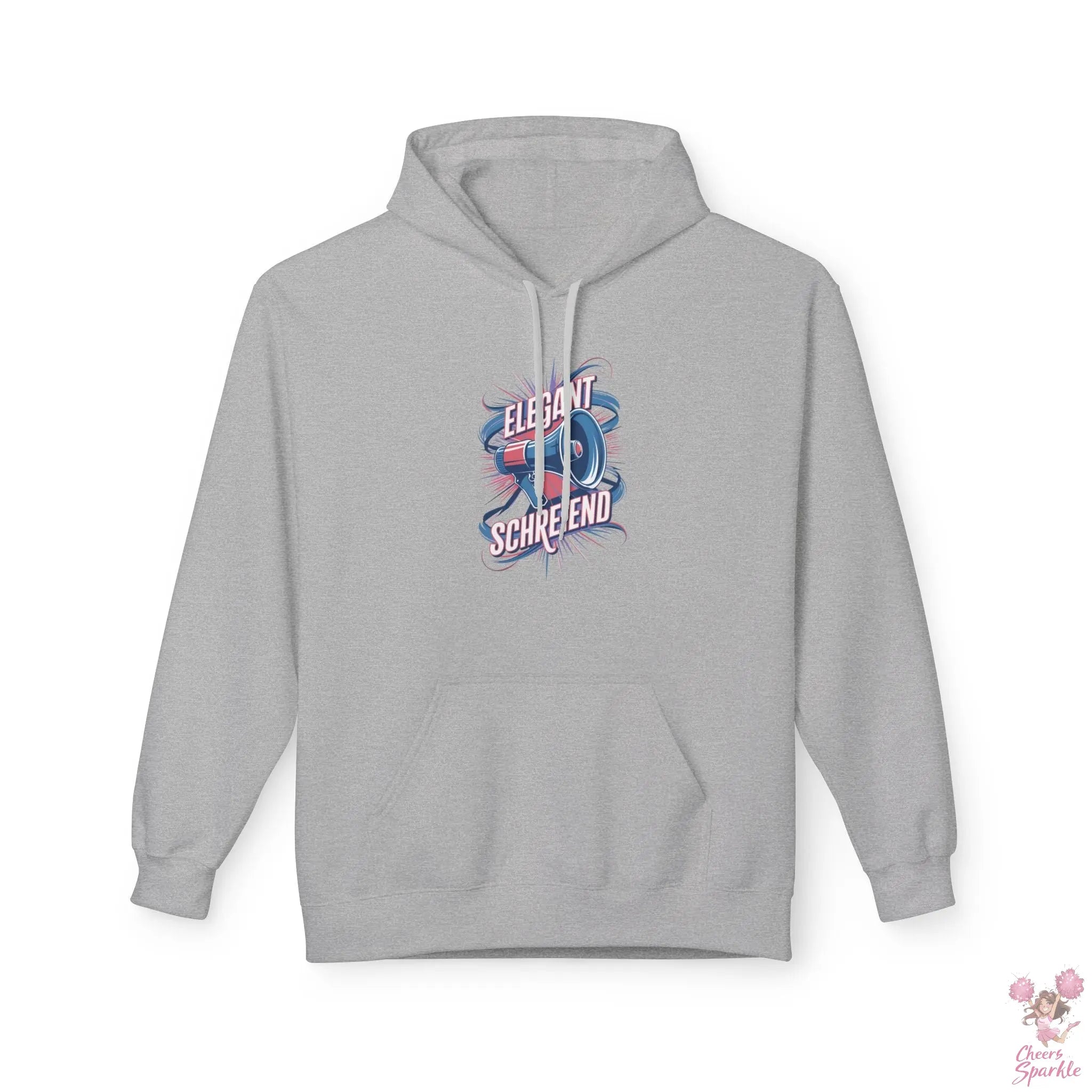 Hoodie „Schreiend & Elegant mit Megaphone“ Cheers and Sparkle