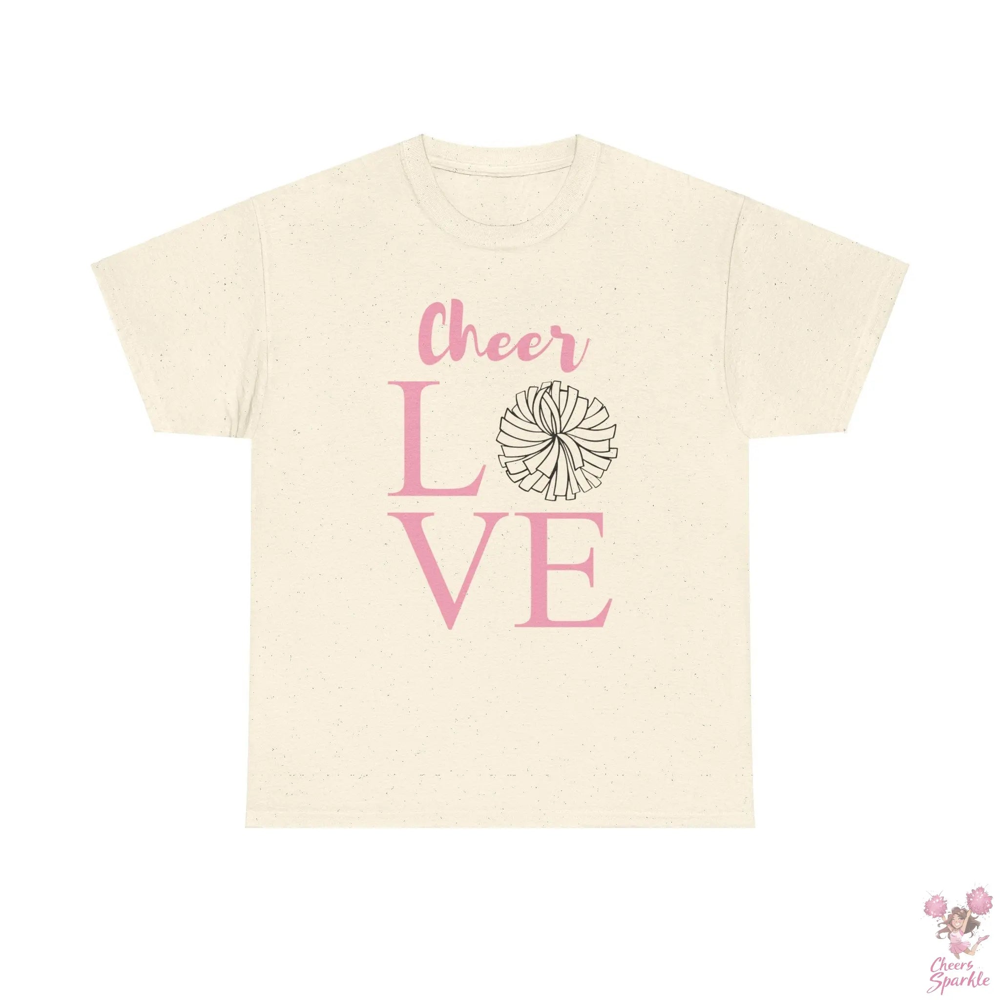 Heavy Cotton T-Shirt "Cheer Love" Cheers and Sparkle