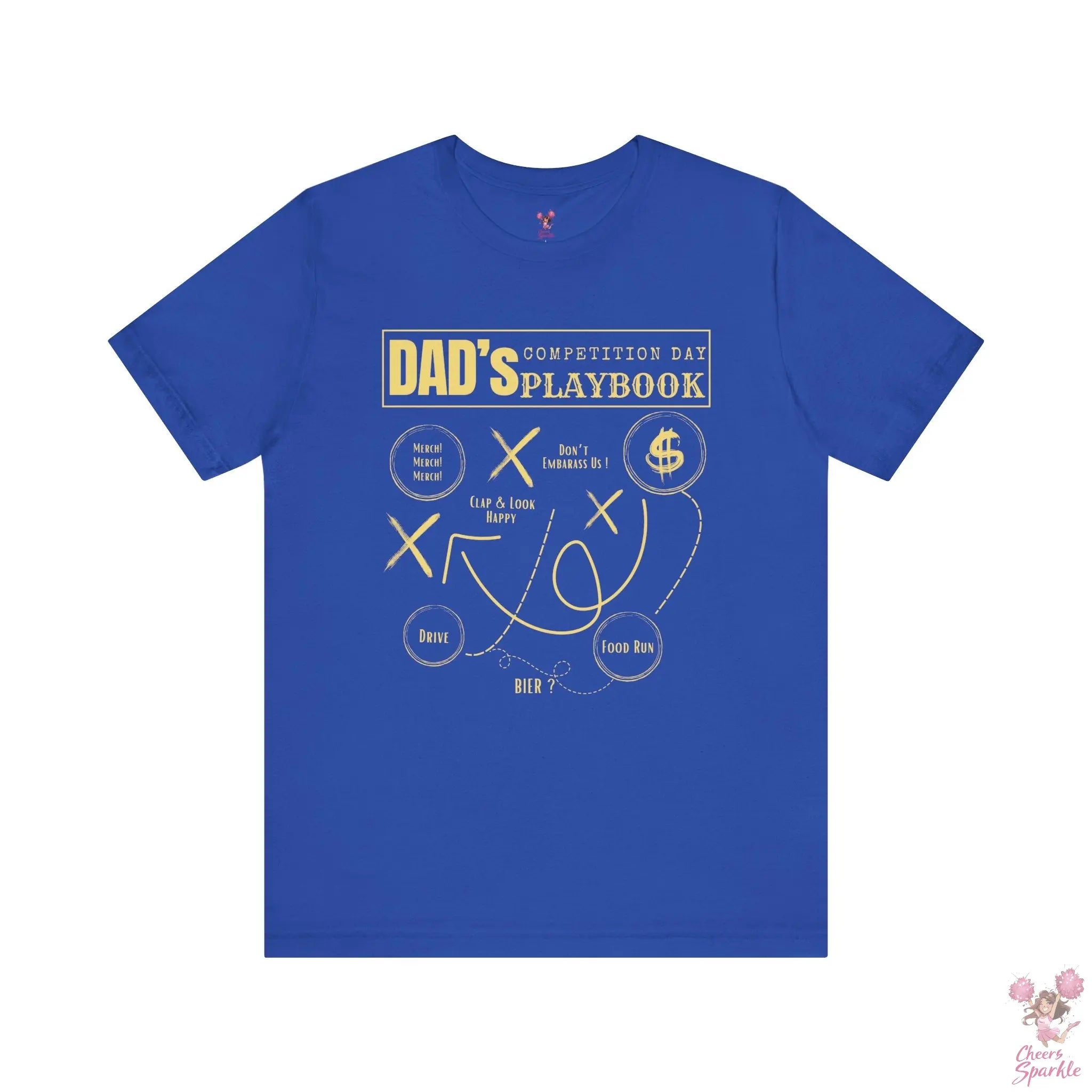 "Dad's Competition Day Playbook" Cheers and Sparkle