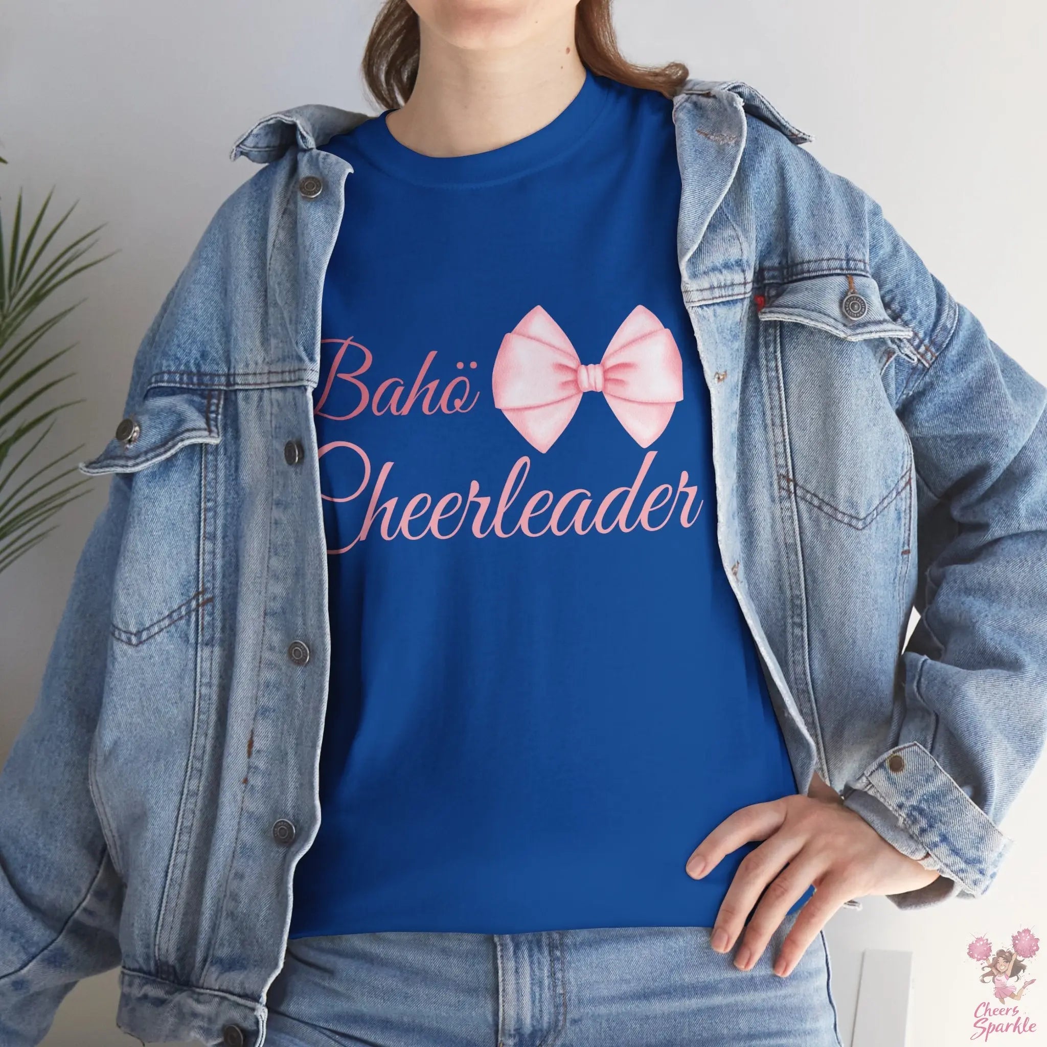 Cheerleader T-Shirt mit Schleifen-Design Printify