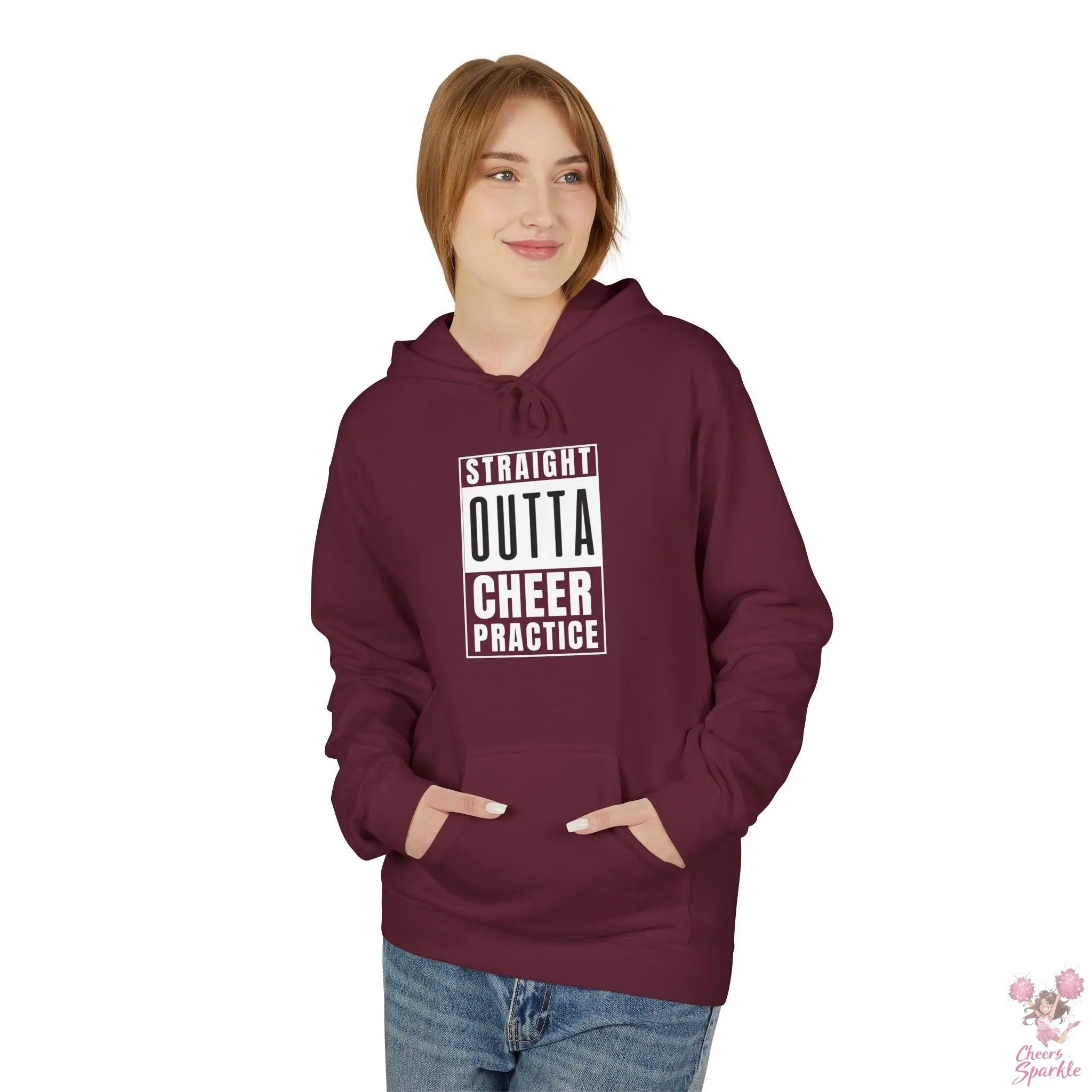 Hoodie „Straight Outta Cheer Practice“ Printify