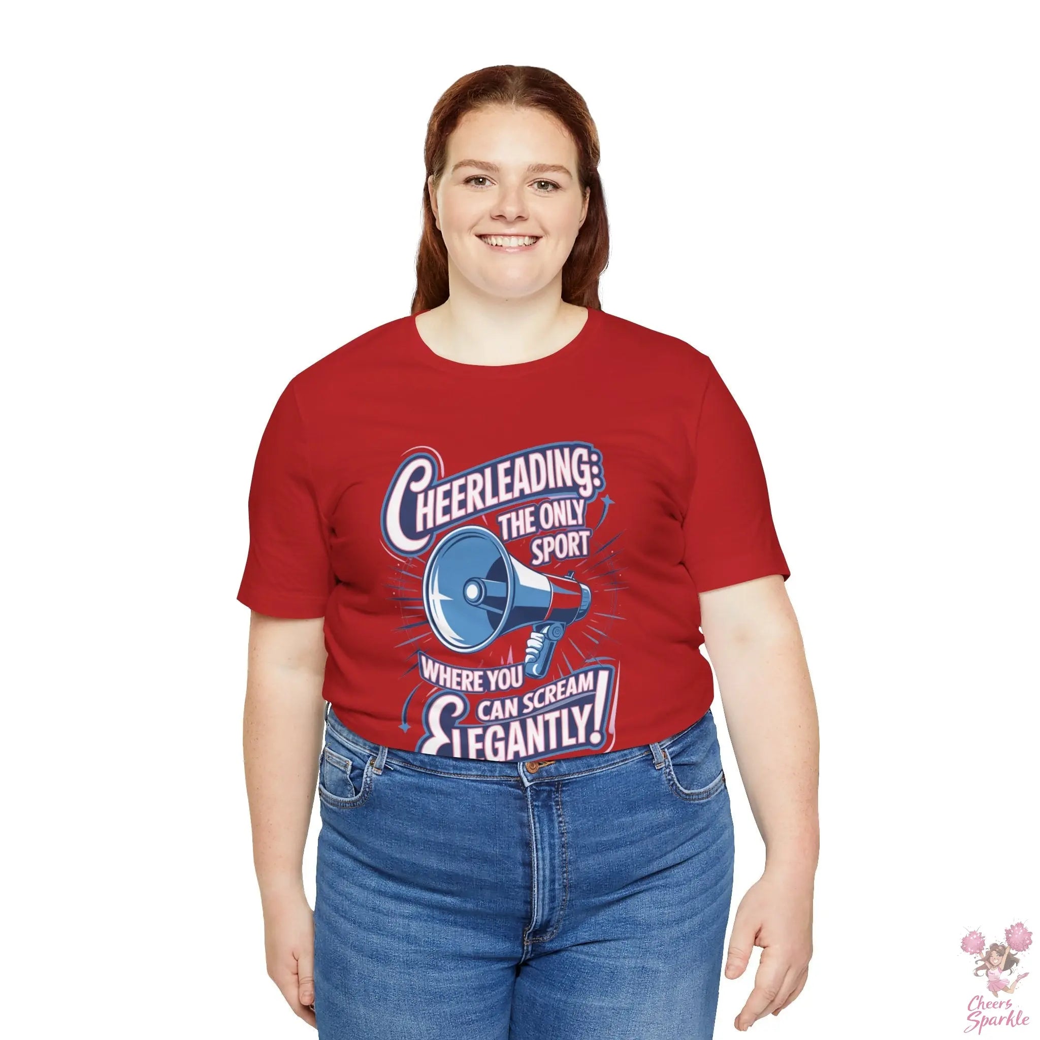 Cheerleading T-Shirt „Cheerleading: The Only Sport Where You Can Scream Elegantly!“ Cheers and Sparkle