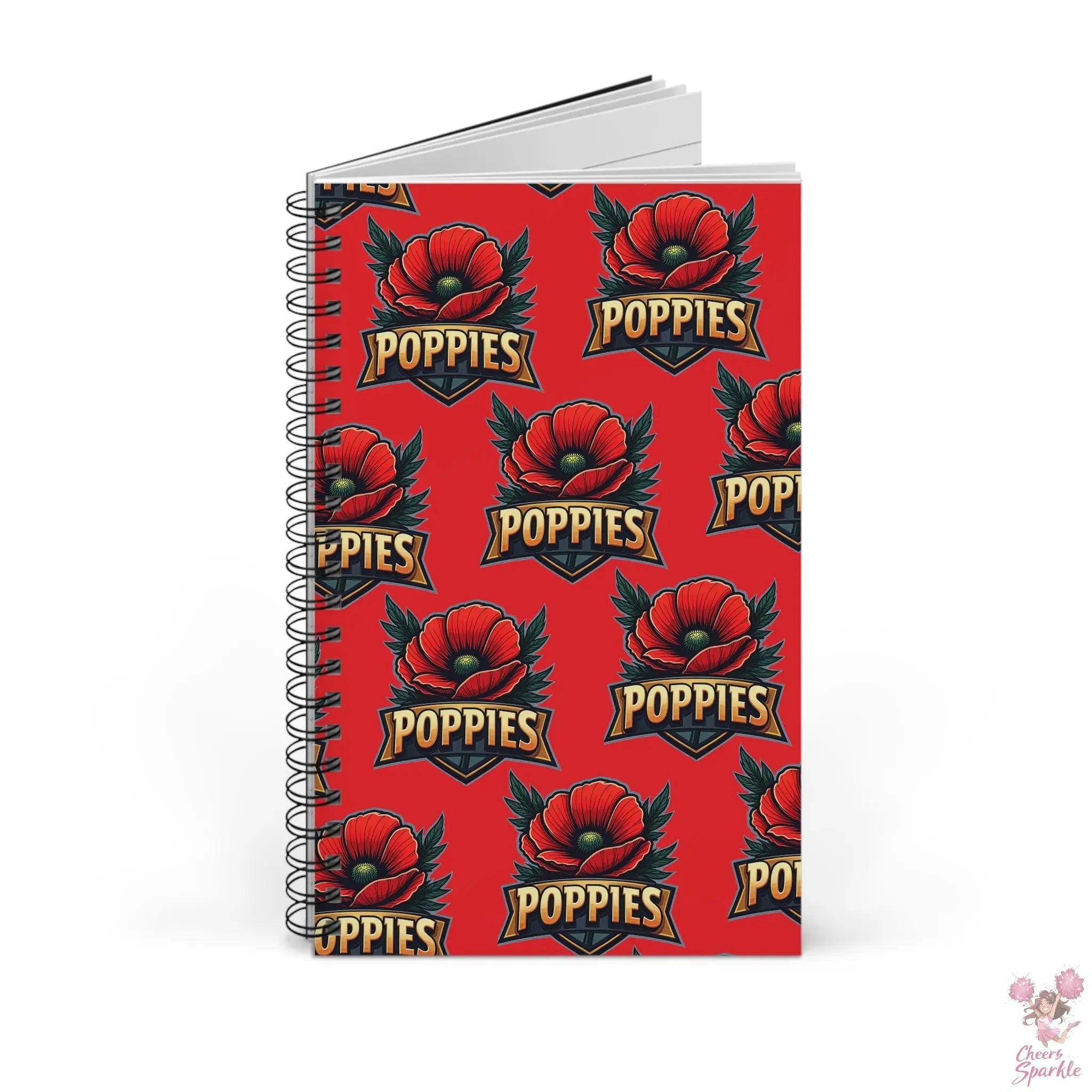 Invaders Poppies Spiral Journal Printify