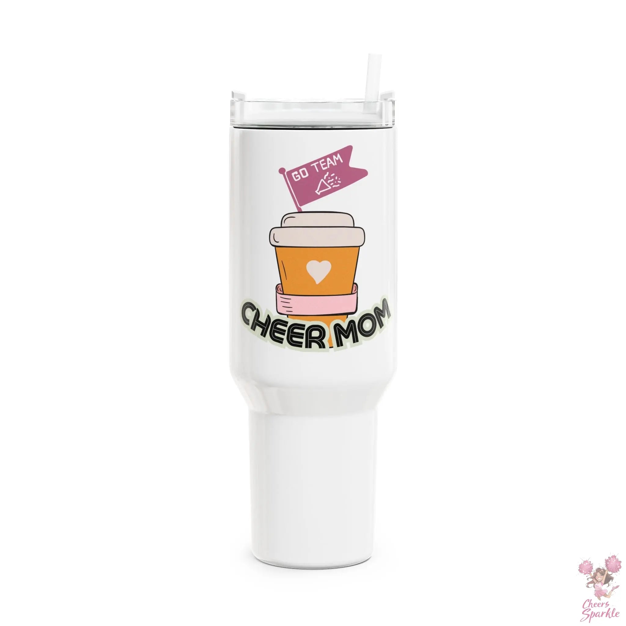 Cheer Mom Tumbler, 40oz Cheers and Sparkle
