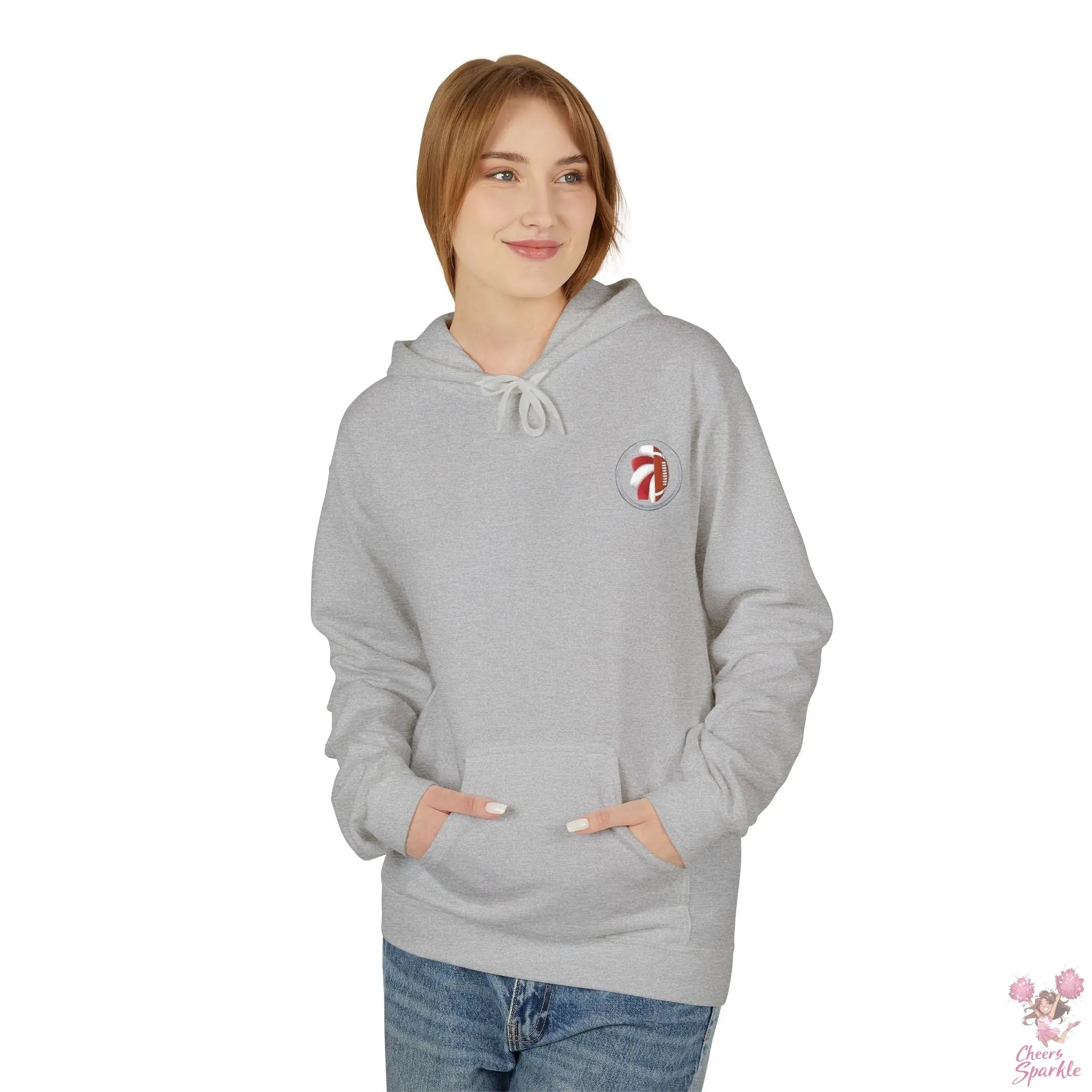 He Plays - She Cheers Hoodie Printify