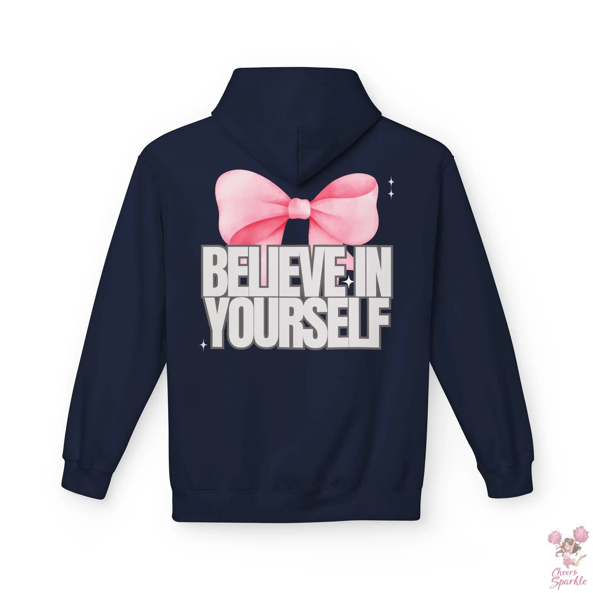 Hoddie  "Believe in Yourself" mit Schleifenmotiv Cheers and Sparkle