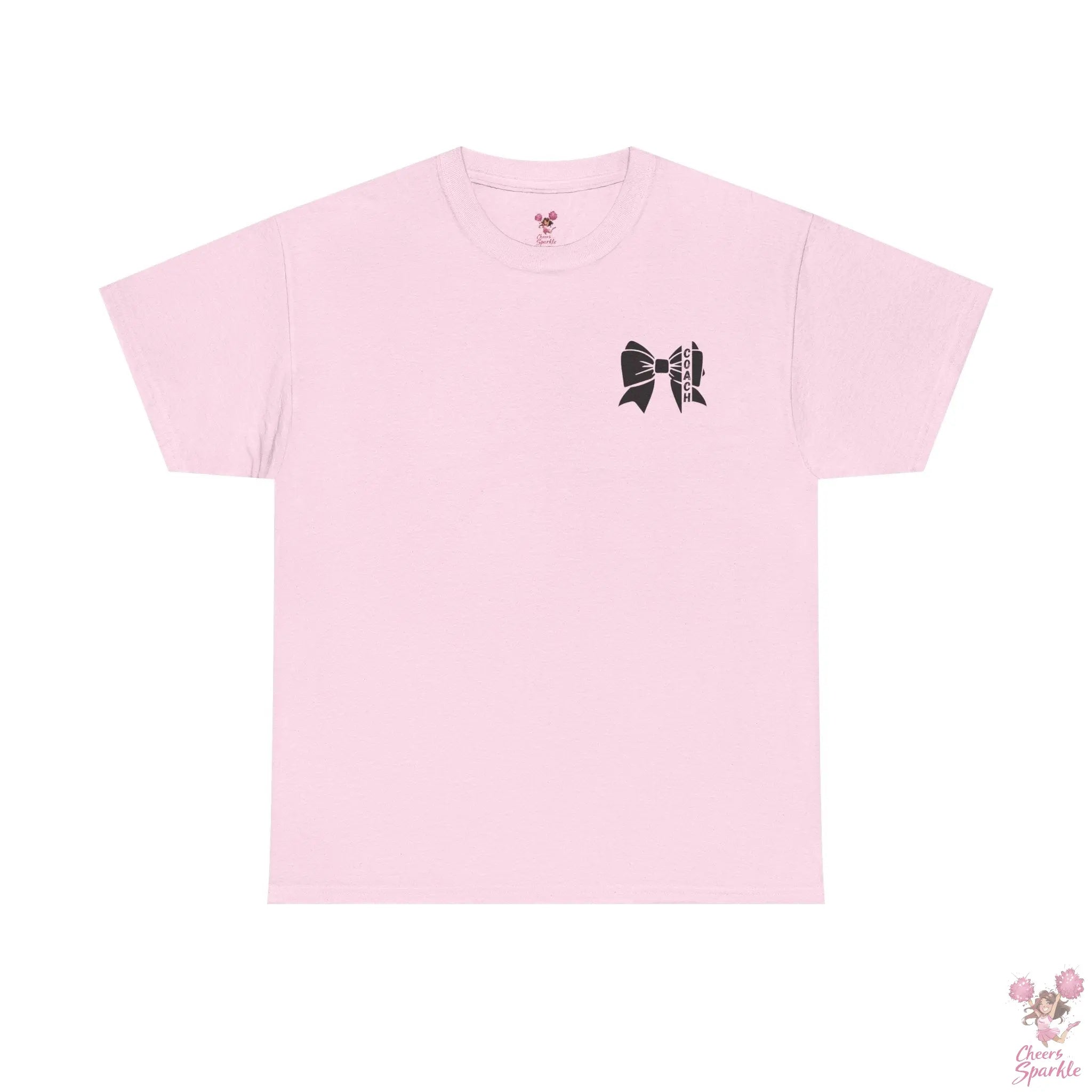 Cheer Coach T-Shirt mit Schwarzer Bow Printify