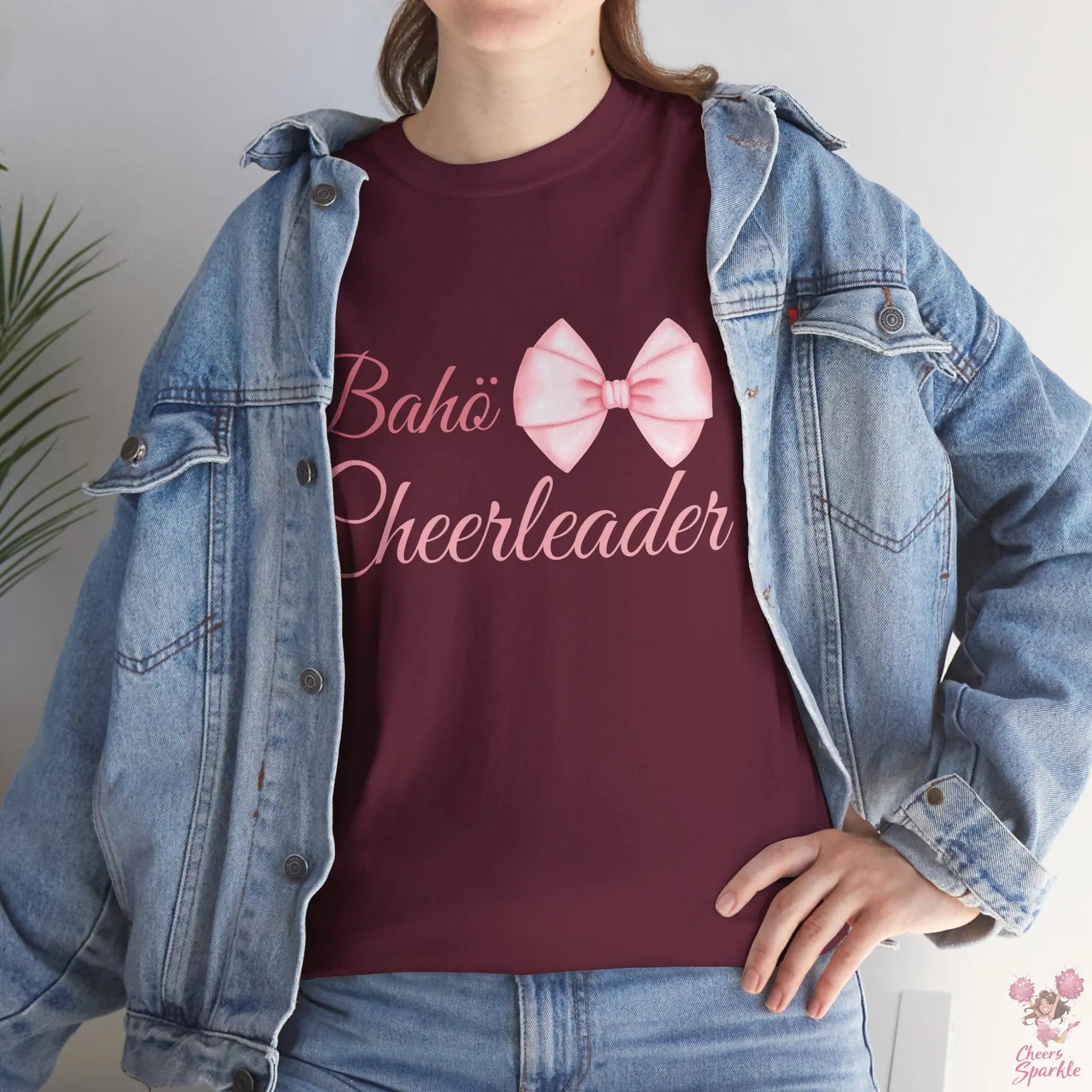 Cheerleader T-Shirt mit Schleifen-Design Printify