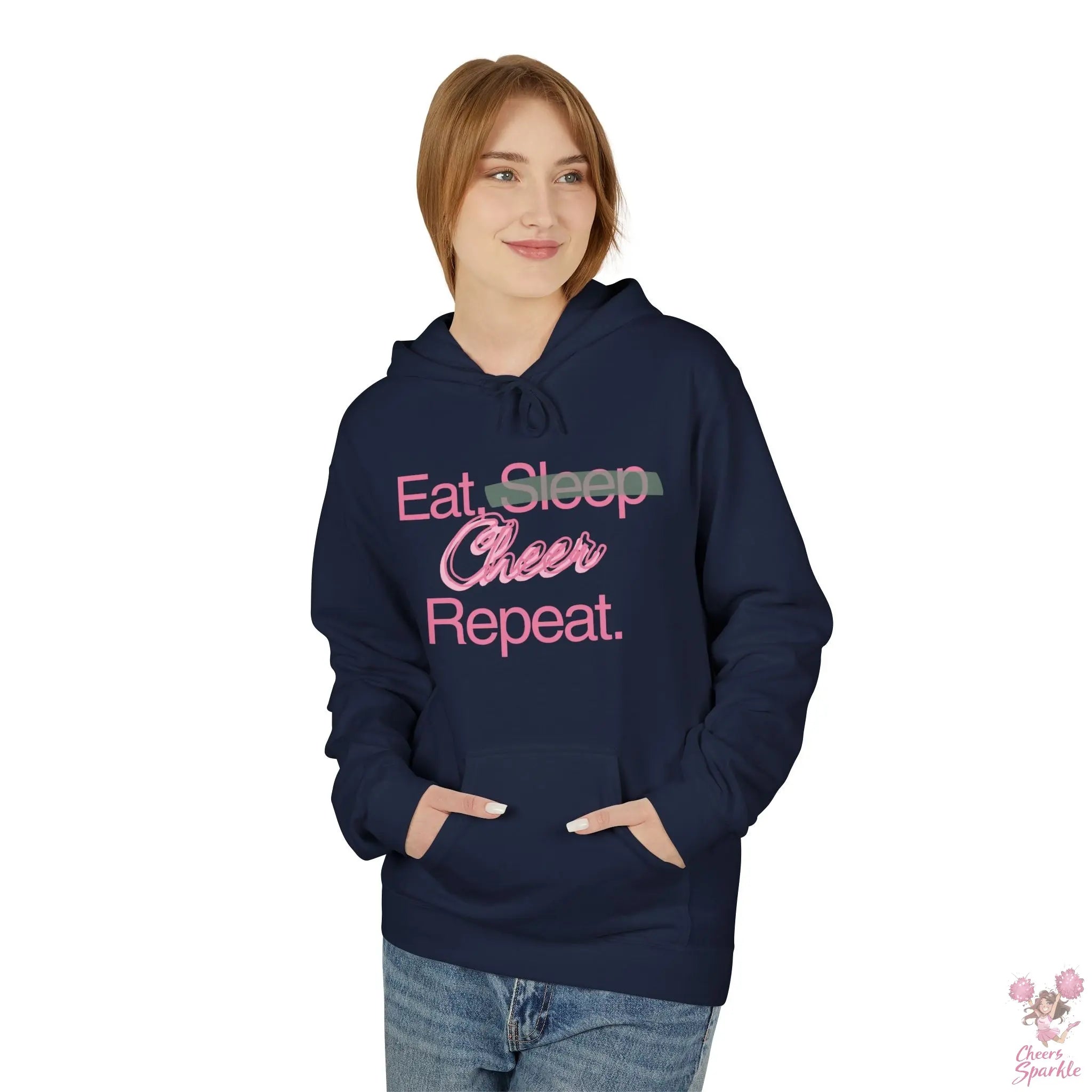 Hoodie "Eat. Sleep, Cheer, Repeat" Printify
