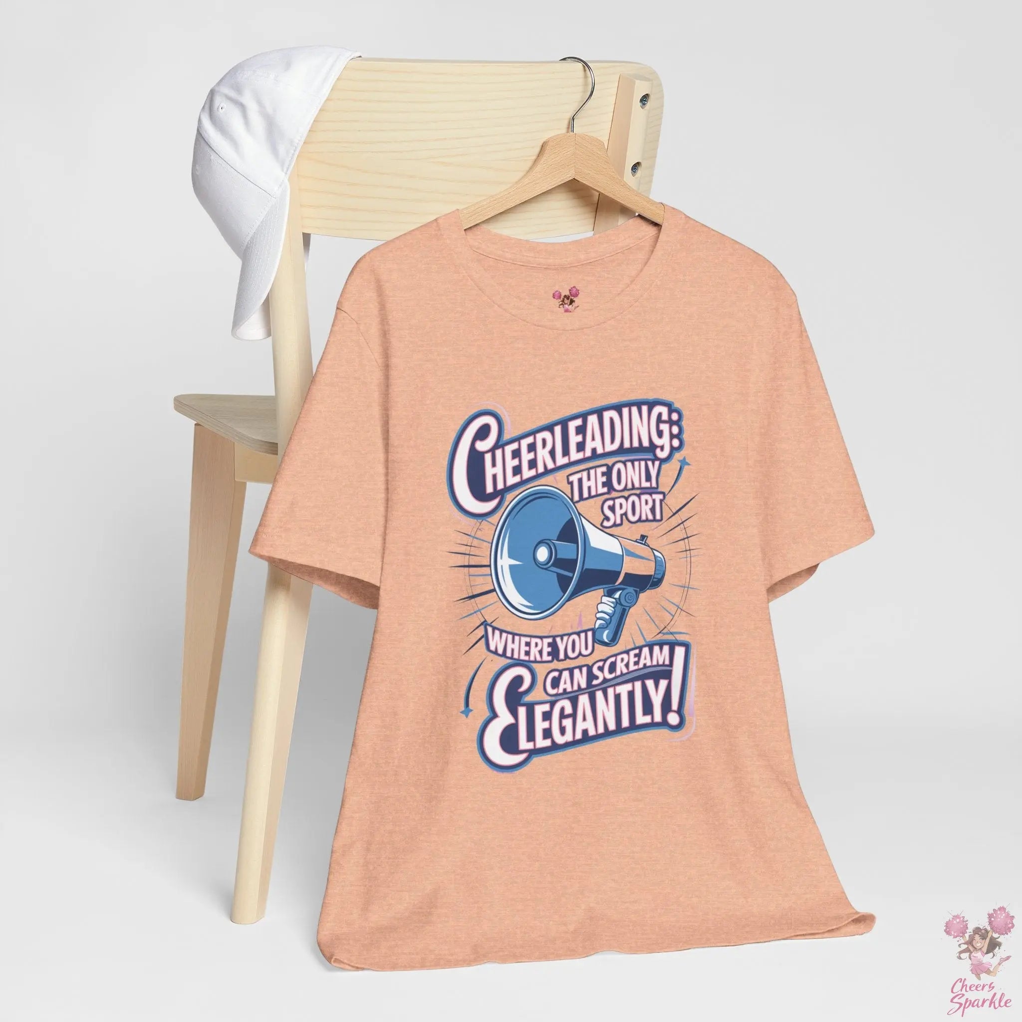 Cheerleading T-Shirt „Cheerleading: The Only Sport Where You Can Scream Elegantly!“ Cheers and Sparkle