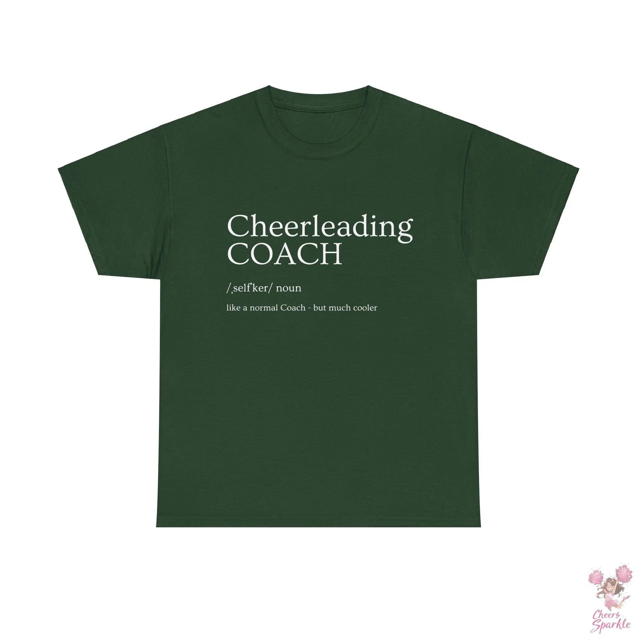 Heavy Cotton T-Shirt „Cheerleading Coach“ Cheers and Sparkle