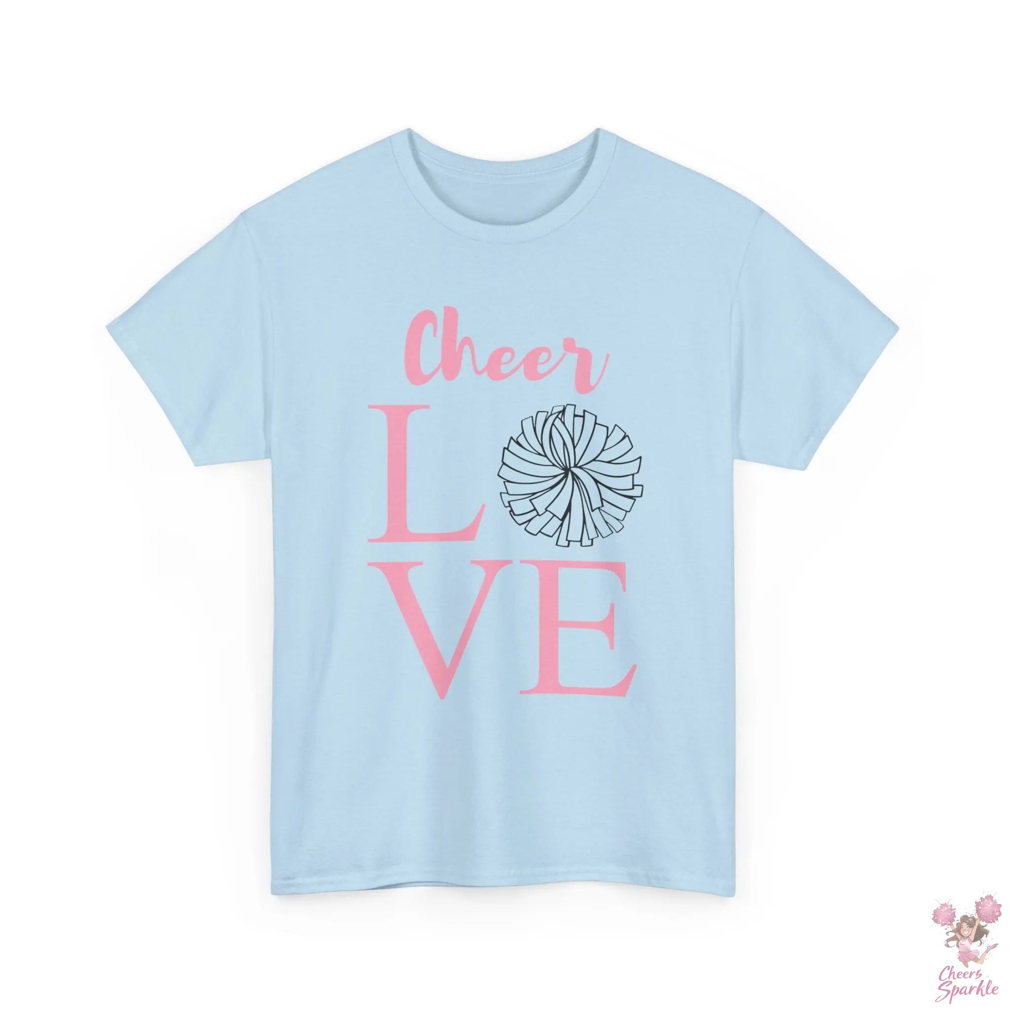 Heavy Cotton T-Shirt "Cheer Love" Cheers and Sparkle
